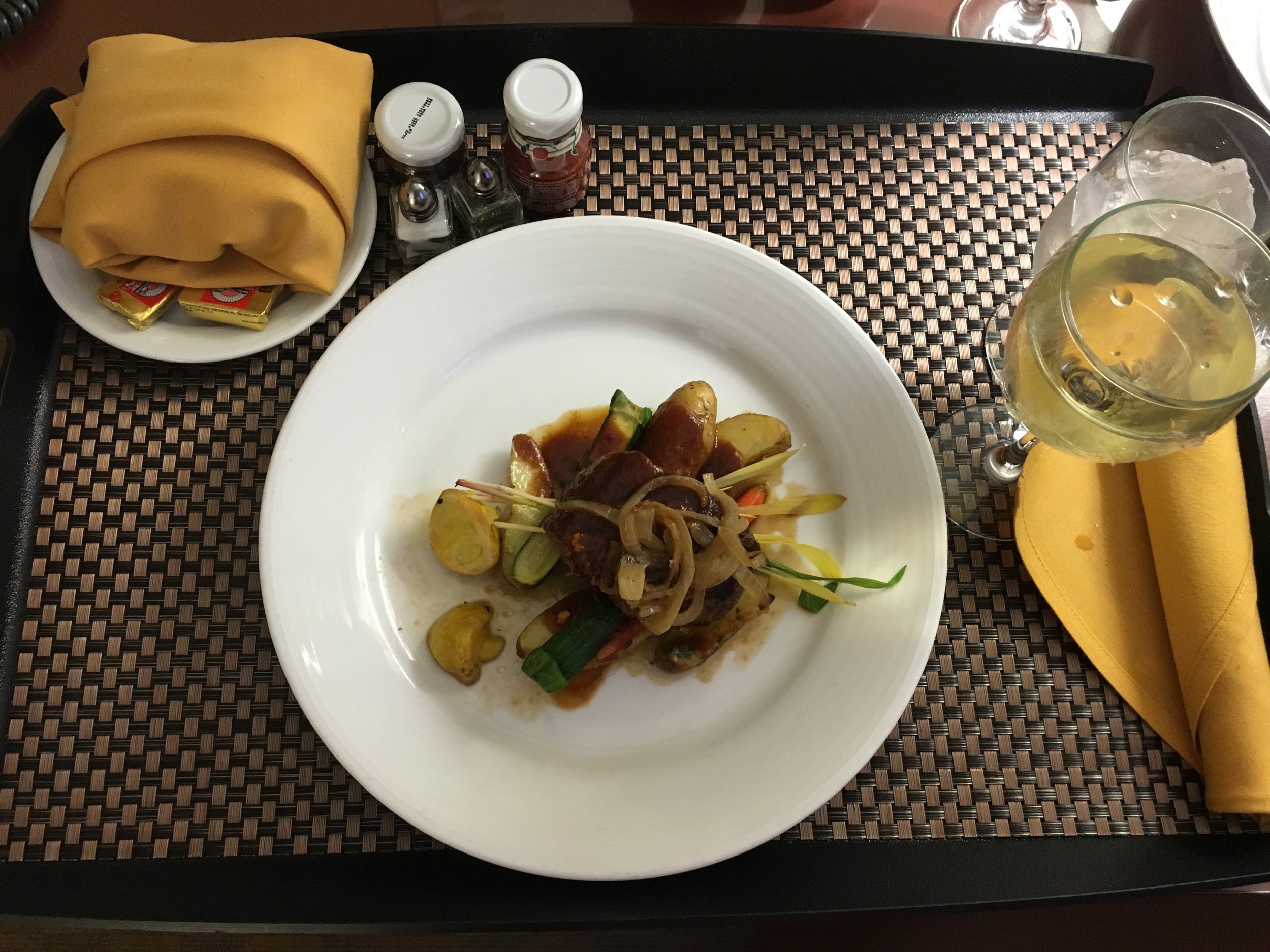 Incredibly long day means getting back to the hotel well past dinner time. So thankful for room service! 