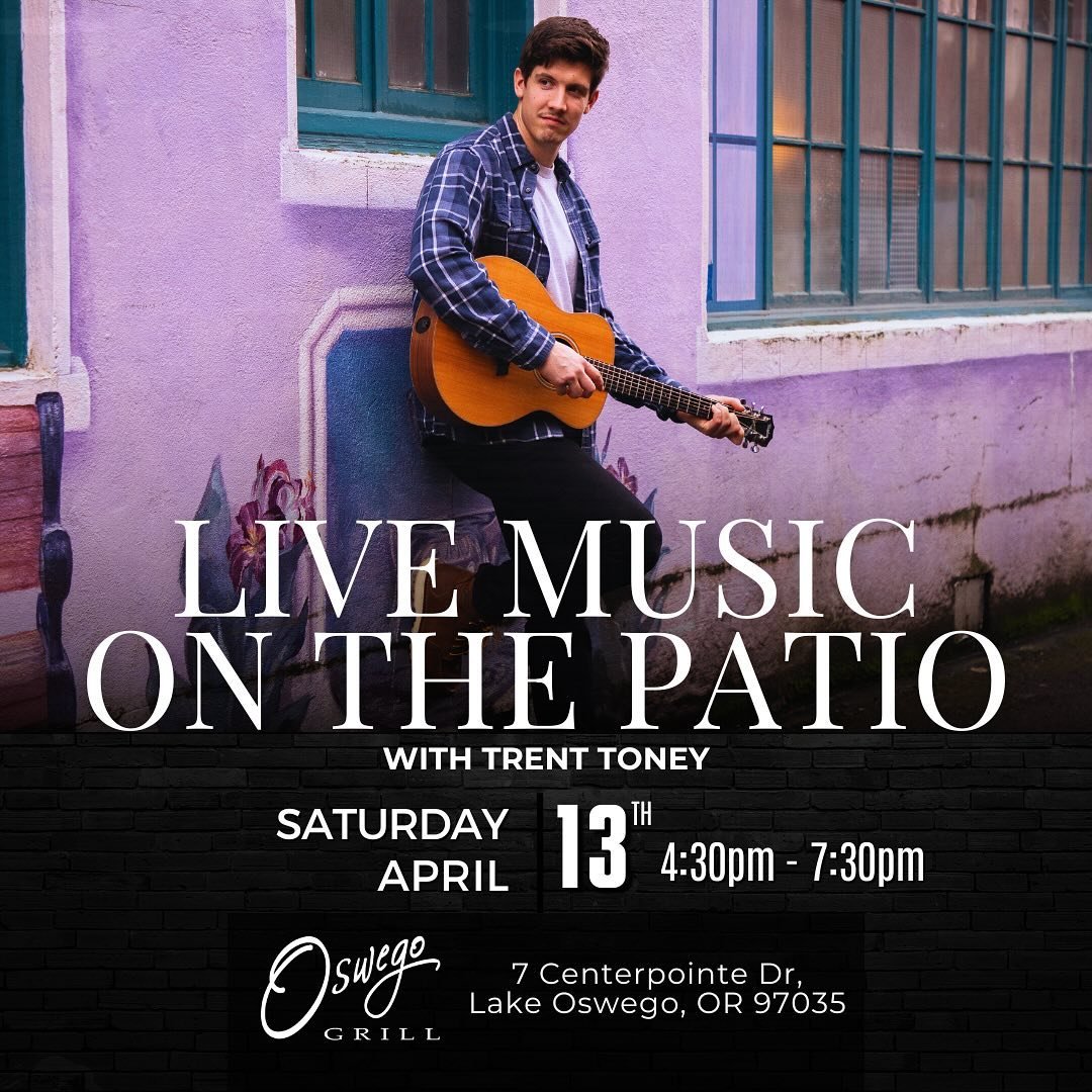 We are excited to kick off this year&rsquo;s first live music on the patio session this Saturday at our Lake Oswego location! 🎶🥂⁠
Join us Saturday, April 13th from 4:30pm - 7:30pm on our newly renovated patio to enjoy a delicious dinner accompanied