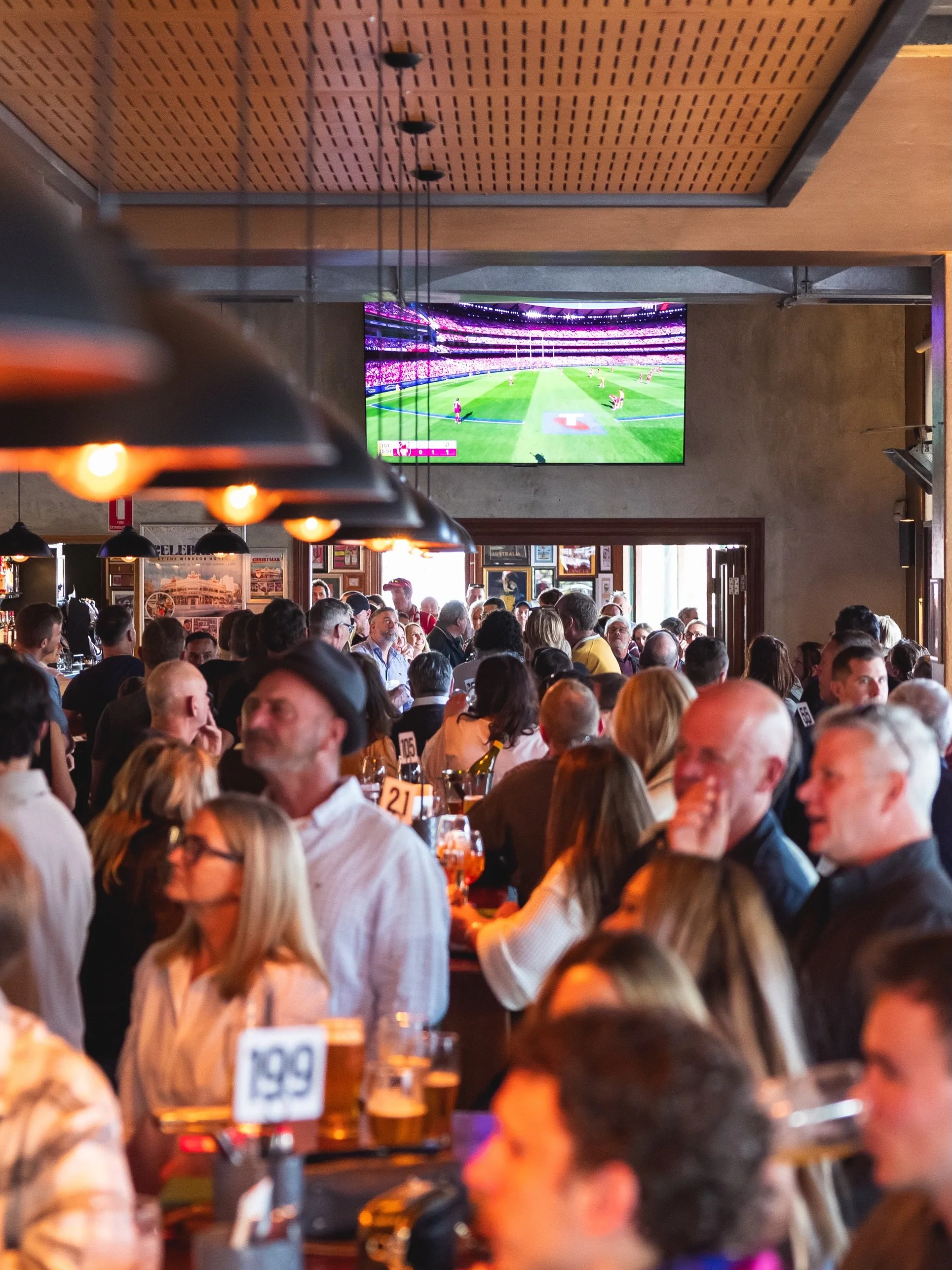 GRAND FINAL SATURDAY

Our doors open early at 10am so you can settle in, have a few cold ones and rev up for Wharfie Time! 

⭐️ 2 ways to celebrate ⭐️ 

GF HQ in Garden Bar &mdash; $95pp
🏆 Unlimited select drinks siren-to-siren
🏆 Roaming canap&eacu