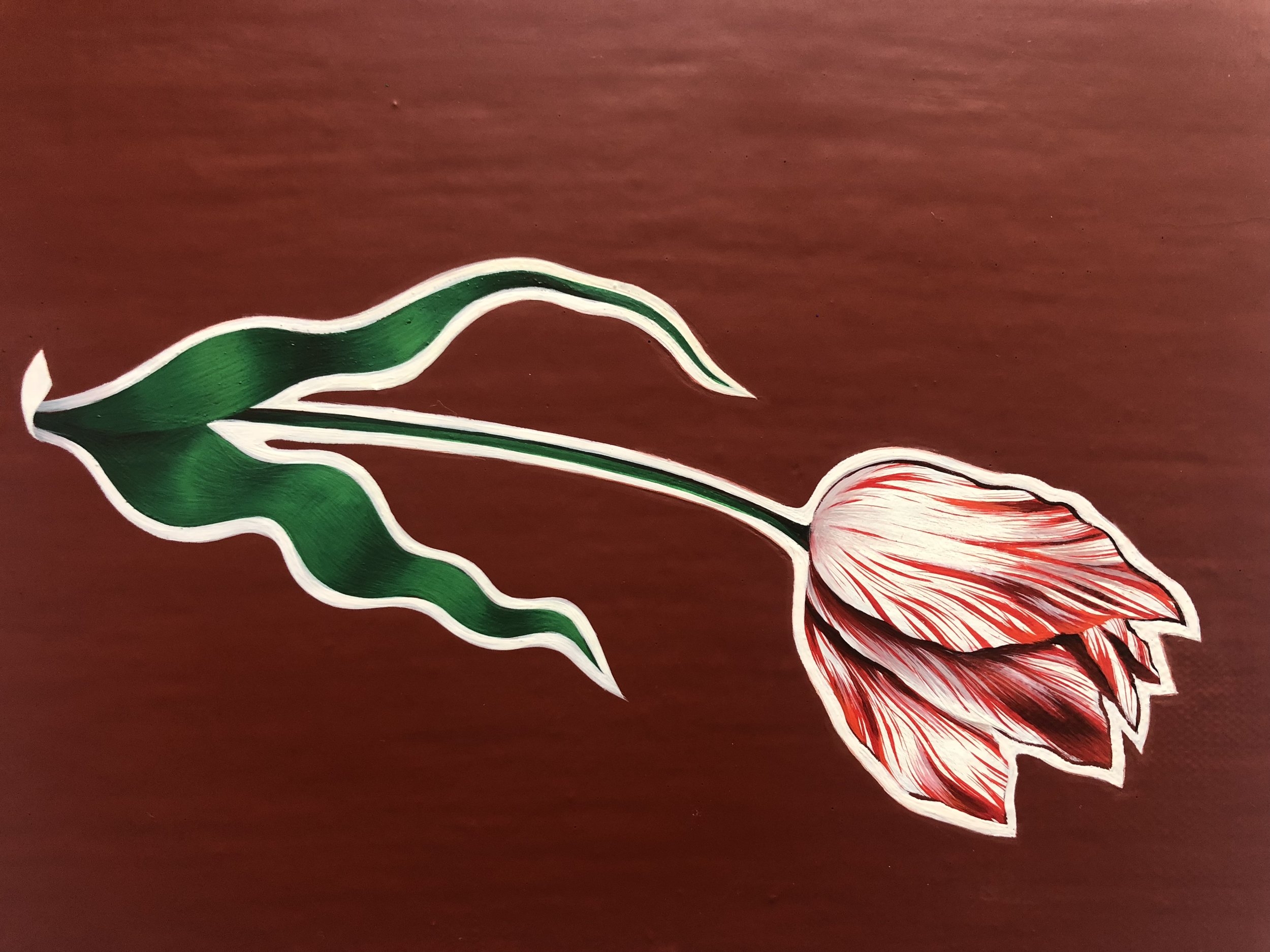 Taravat Telepasand, Persian Tulip , 2018, egg tempera on linen