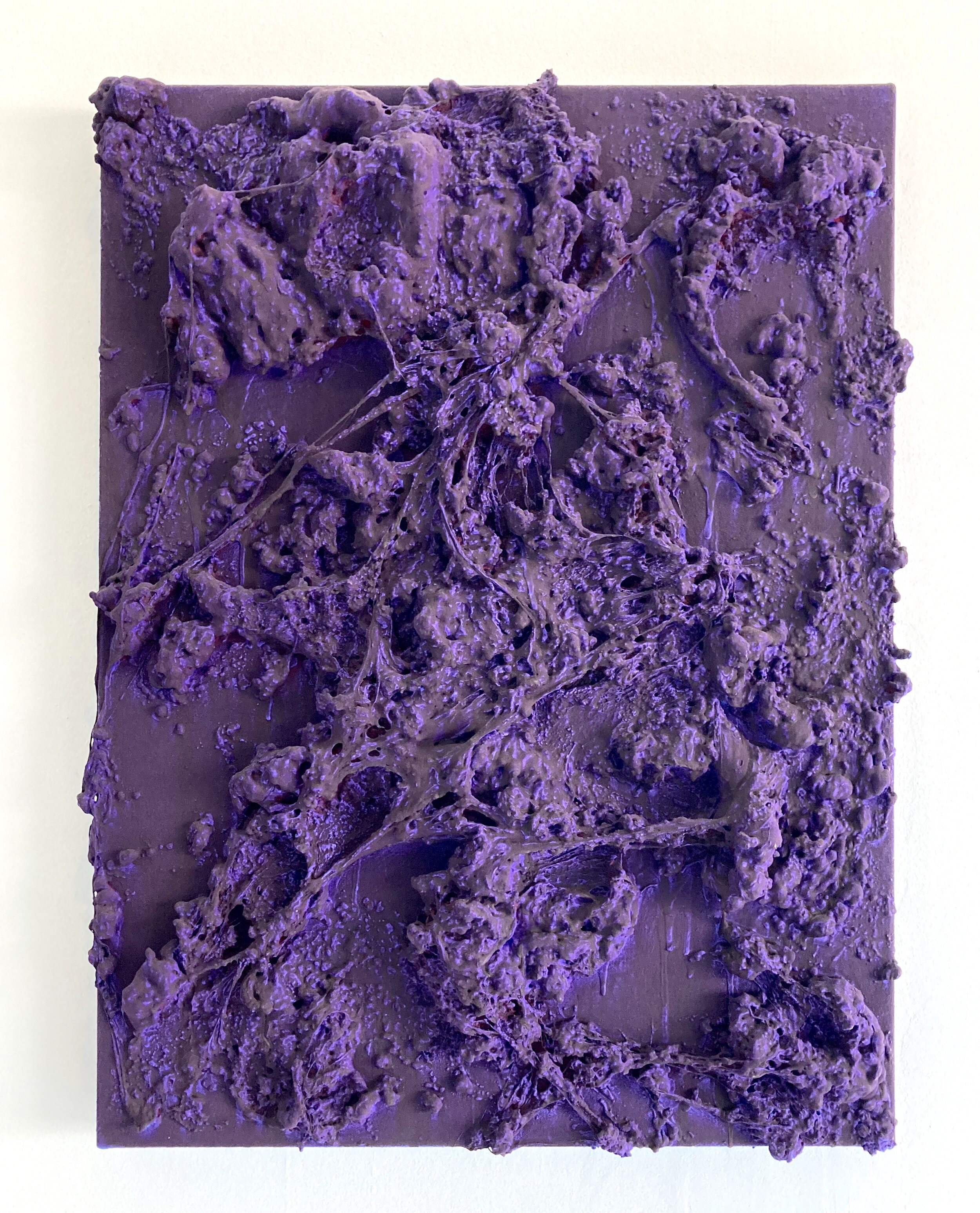   Adewale Alli ,  Deeper Than Purple , 2021, Mixed Media on Canvas, 18”x24”  courtesy of The Contemporary Arts Network. 