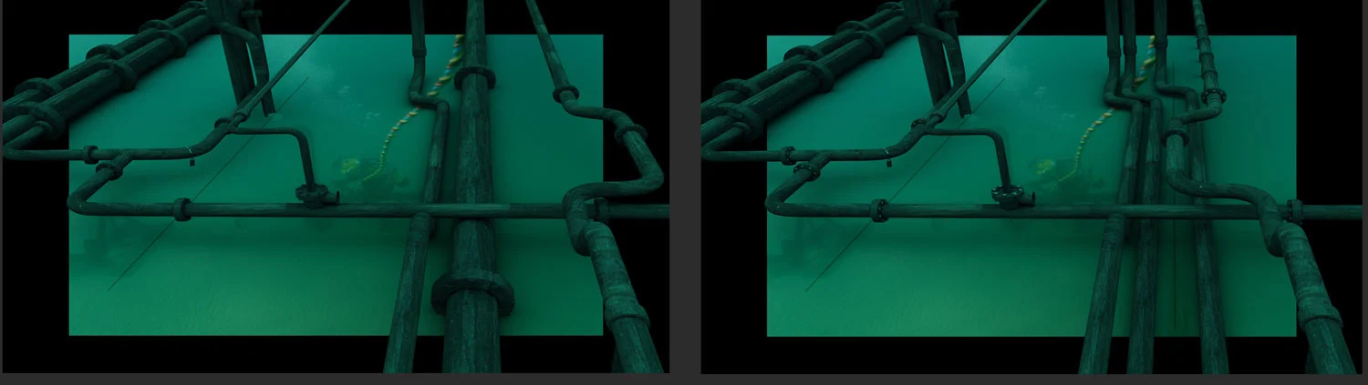  Concept Art, for underwater piping [VFX shot]. 