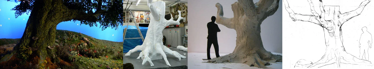 Tree build, from drawing, to model, build and install.