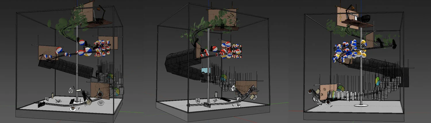  Preliminary Concept Art, for 'Moto X [Rollercoaster]'. 