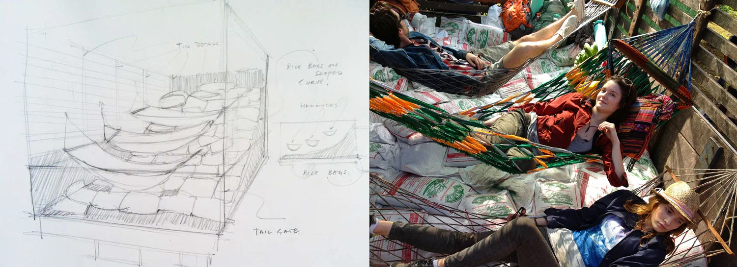 Concept Art & set image, for interior of truck.