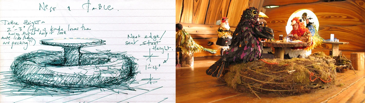 Concept Art & set image, for bird nest table.
