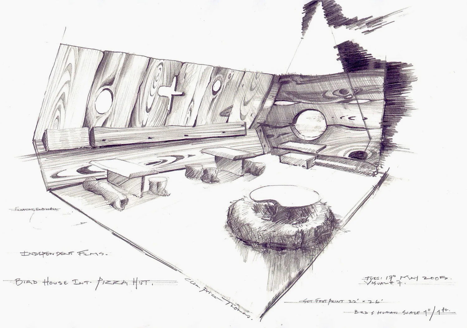 Final Concept Art, for interior of bird house.
