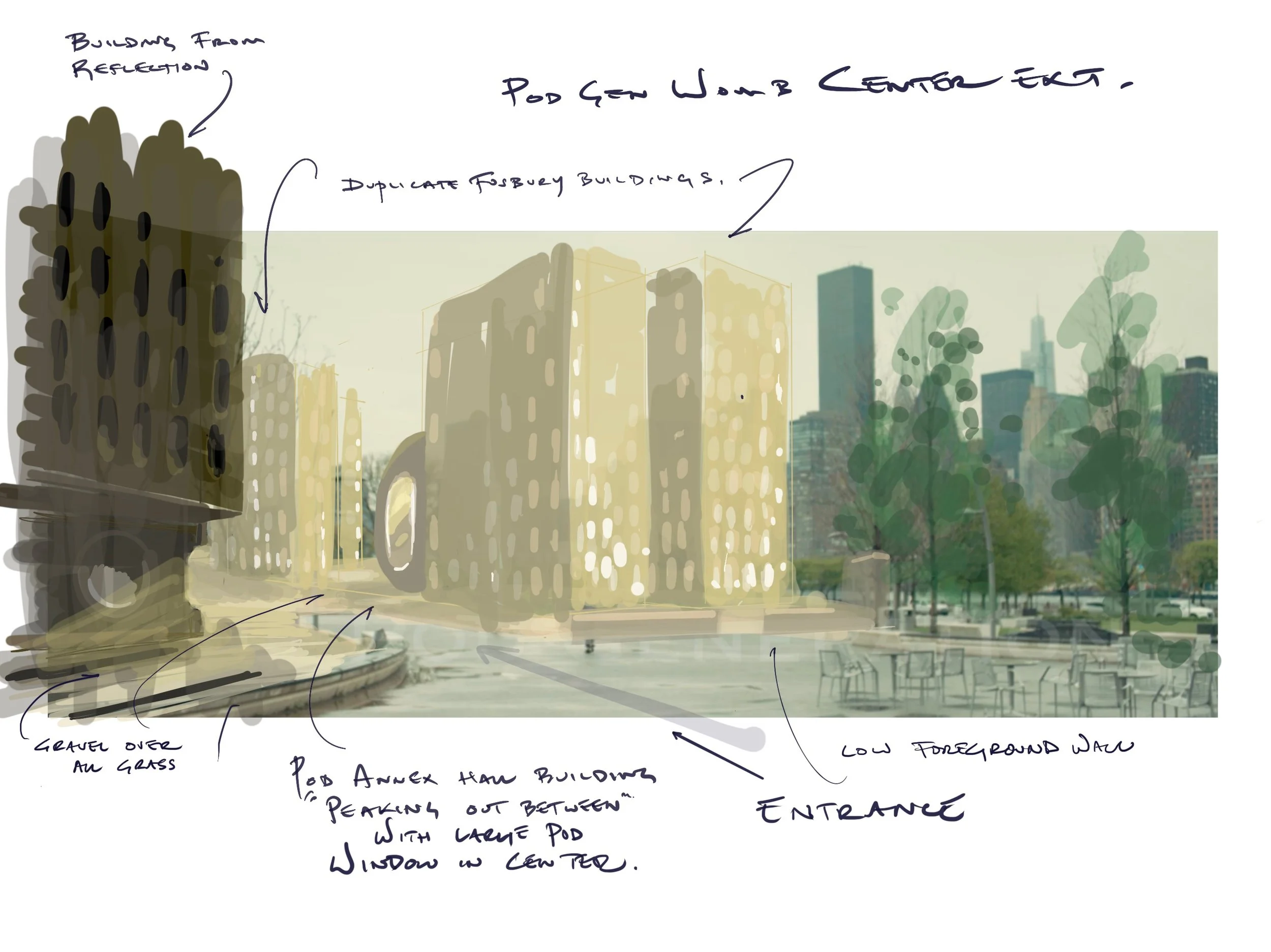 'The Pod Generation' Exterior Womb Center  - Development Concept