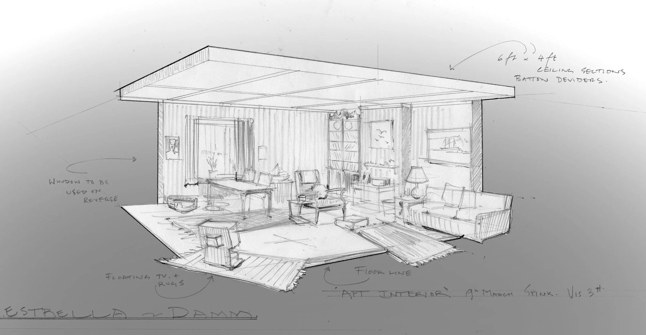 'Estrella Dam, Rocket Stool' Break Through Apt Interior  - Concept