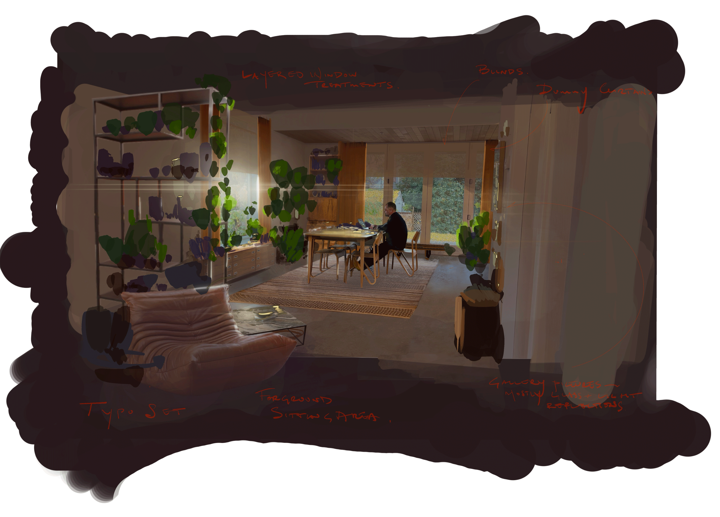 'Diet Coke Break, Typo' Living Room Interior - Concept