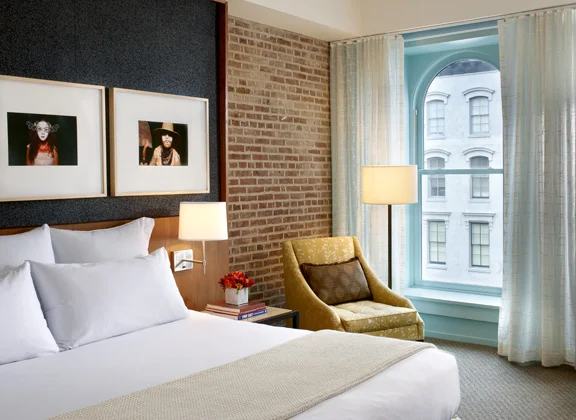 The independent boutique hotel group 21c has 90 rooms integrated into a museum and restaurant at its Louisville, Kentucky, property. Credit: 21c Museum Hotels