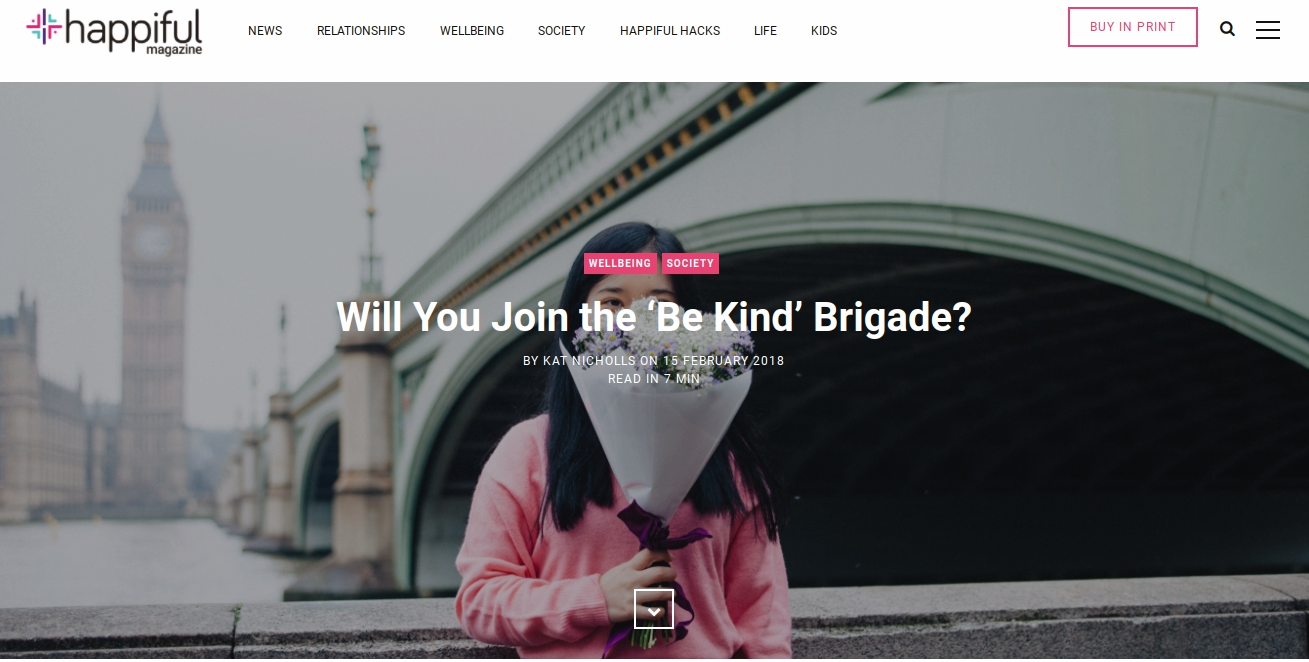 February 2018. Interview for Happiful Magazine for full article see here.