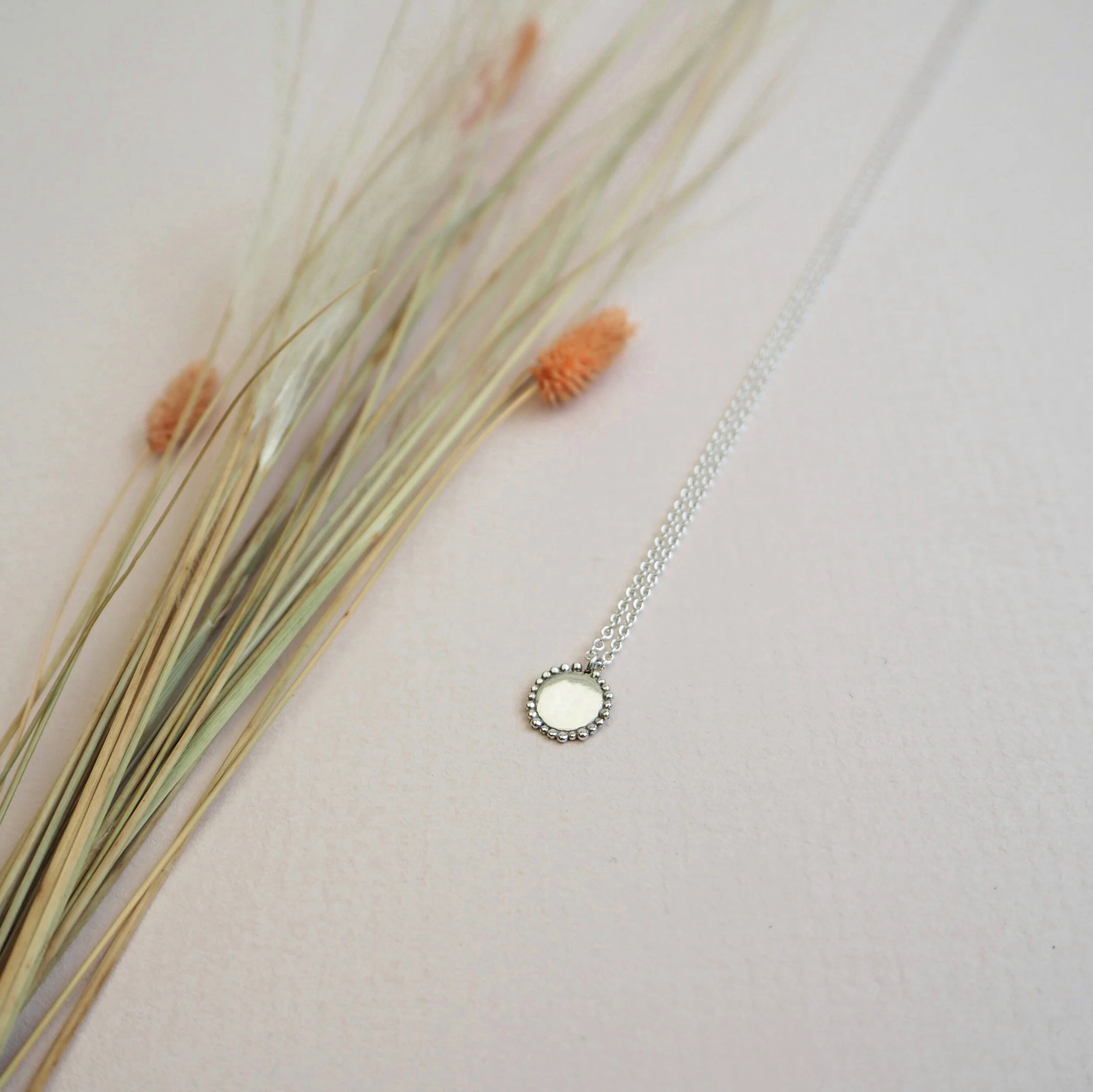 Sol recycled silver personalisable sun necklace