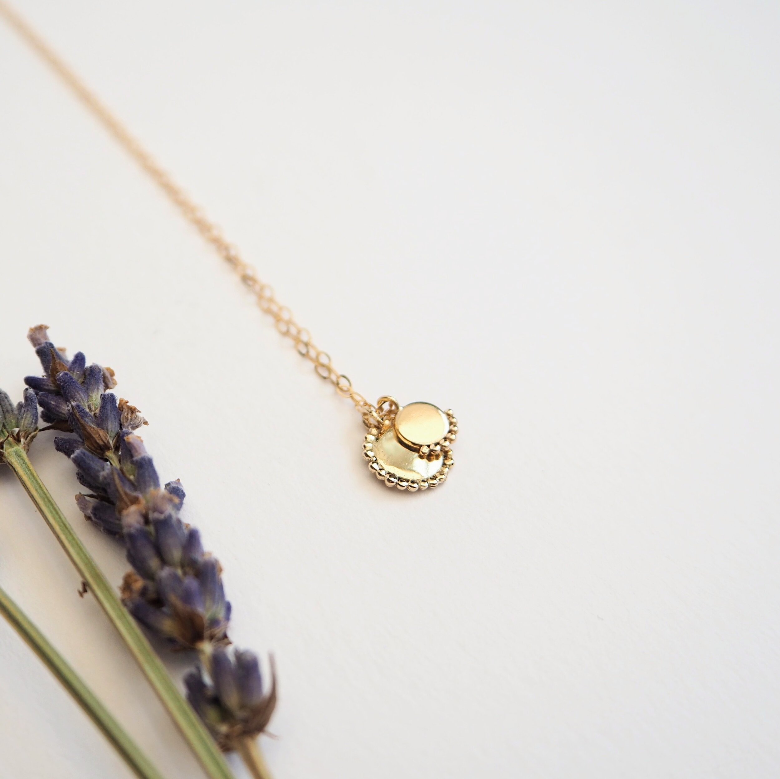 Recycled 9ct gold Sol Personalised Initial Charm Necklace