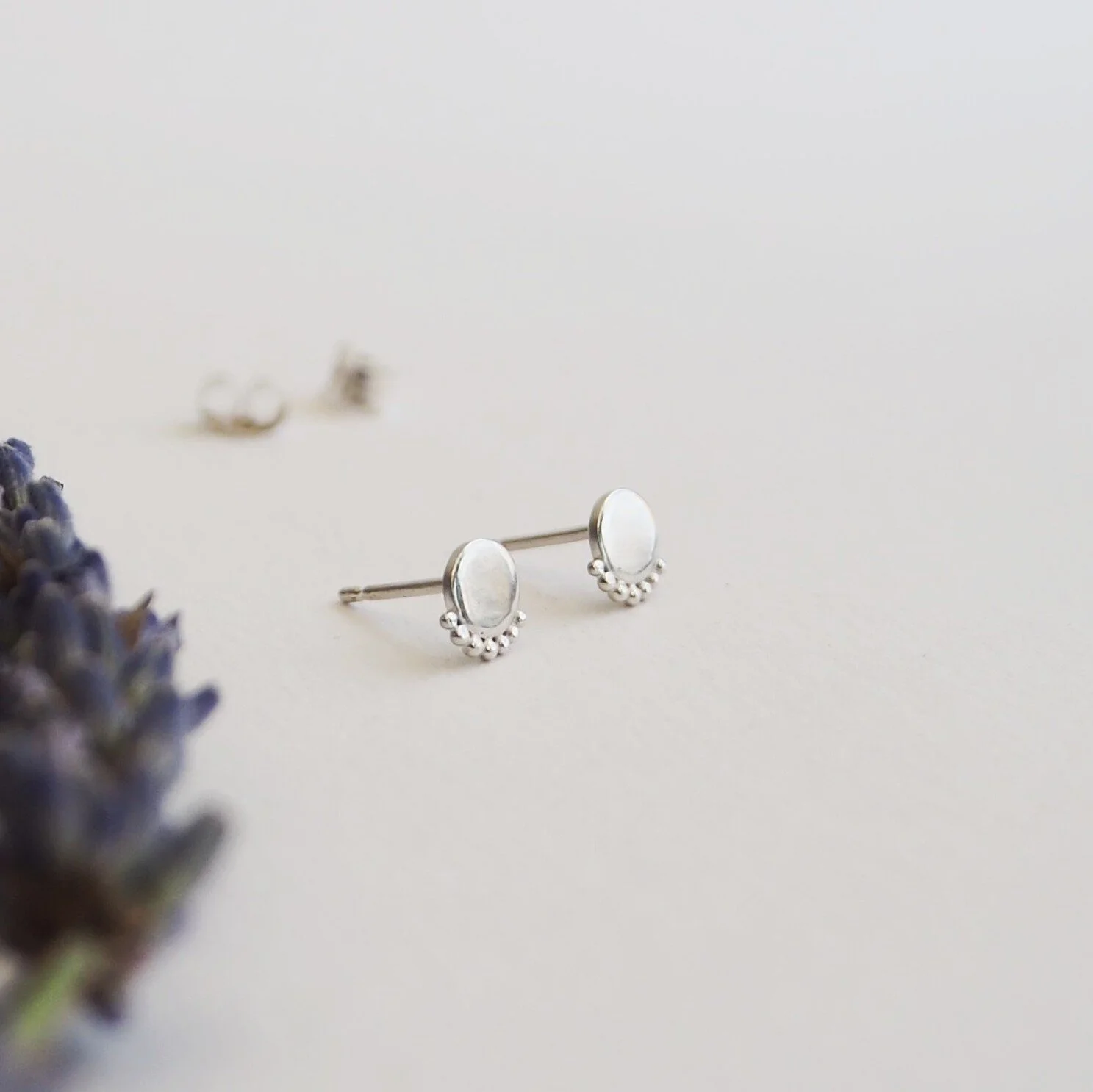 Sol, Rae Studs in Recycled Silver