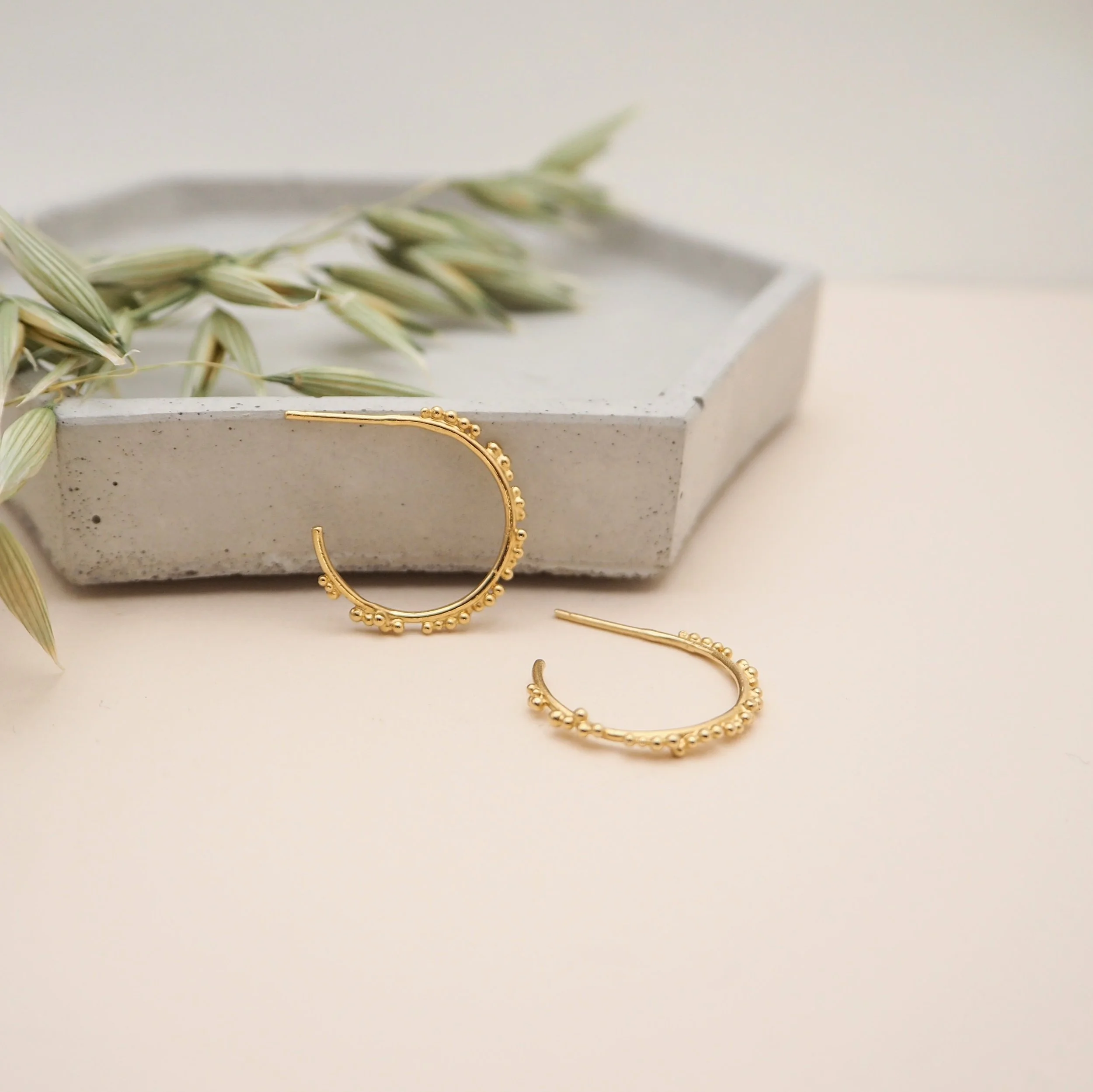 Recycled Gold Sol Hoop Earrings