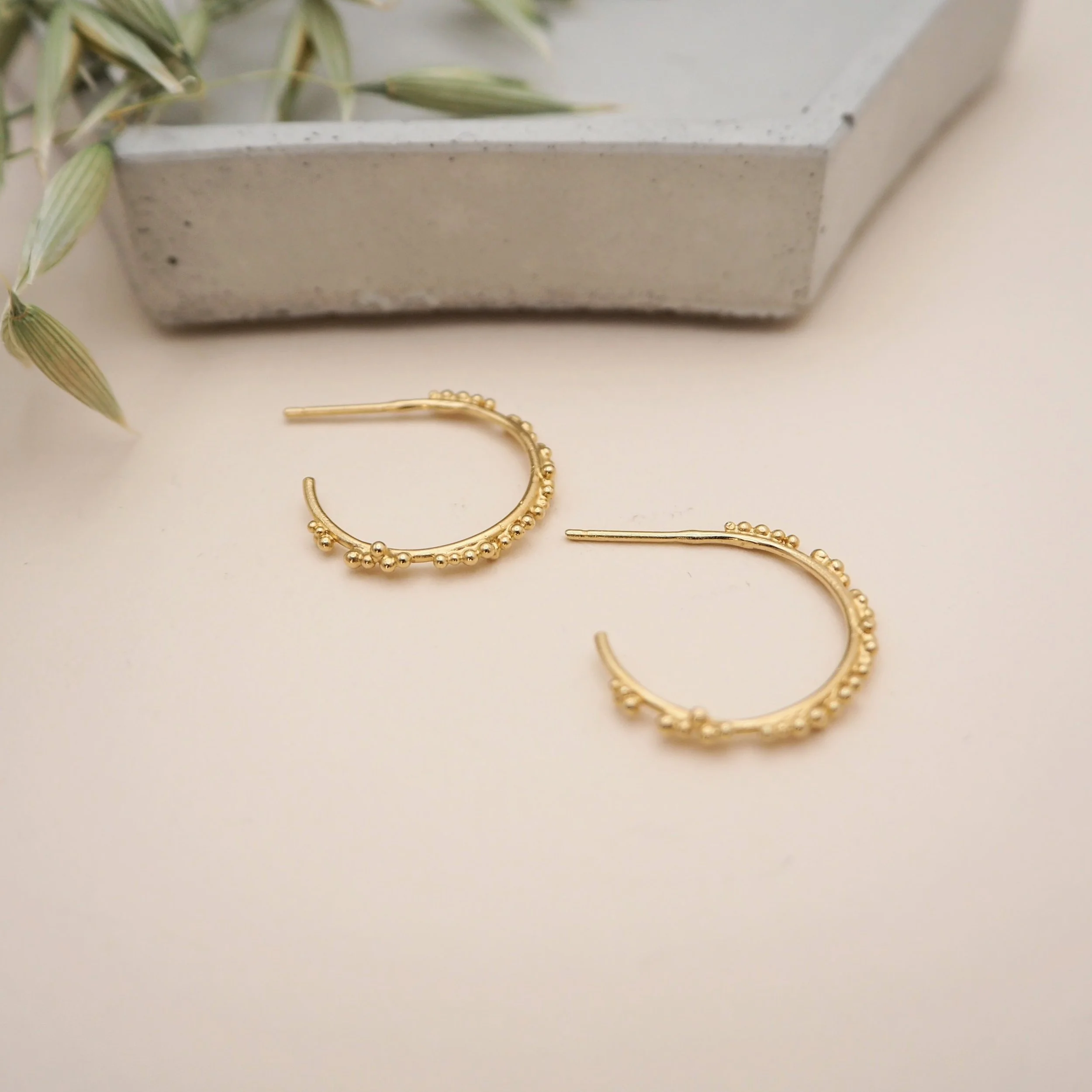 Recycled Gold Sol Hoop Earrings