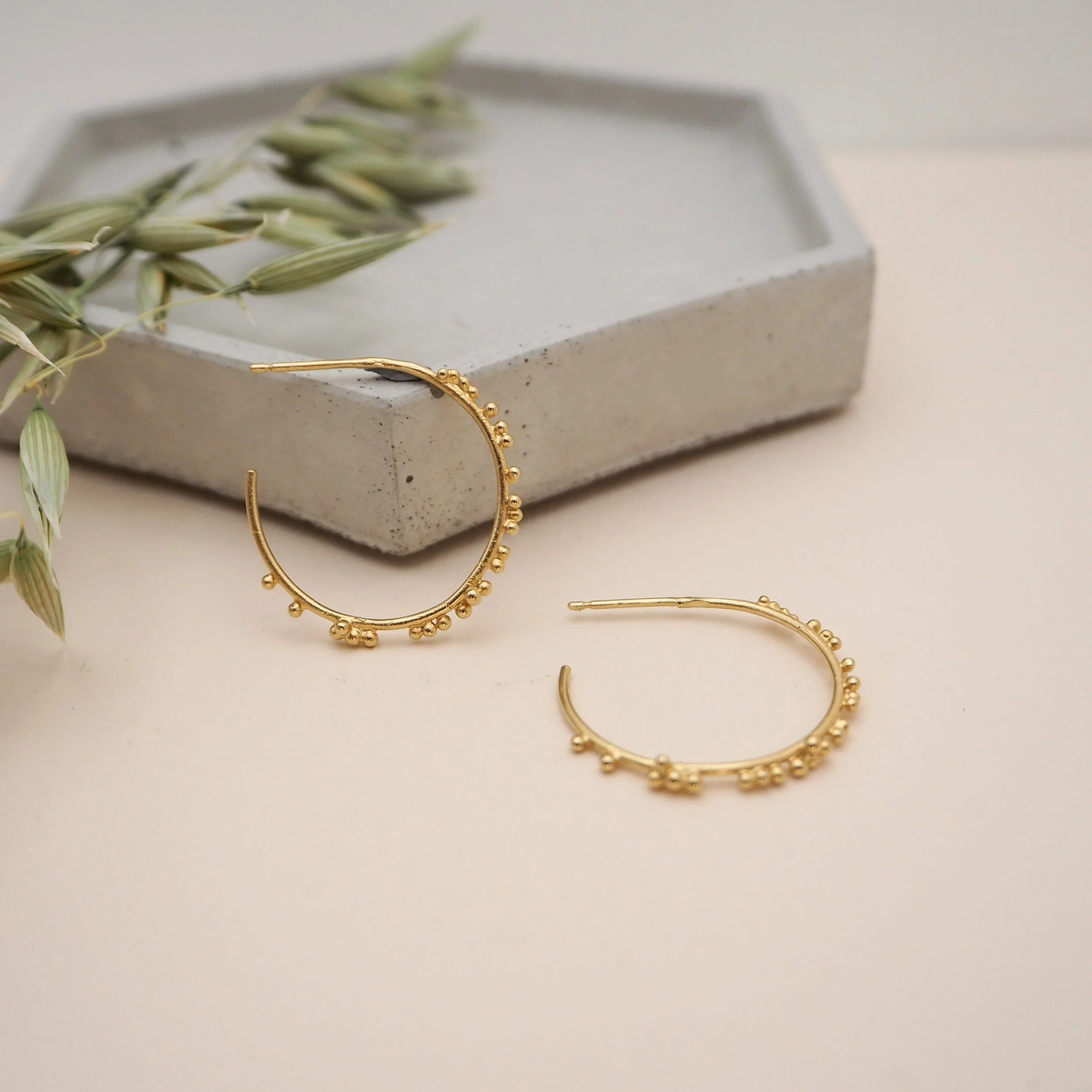 Recycled gold sol hoop earrings (Copy)