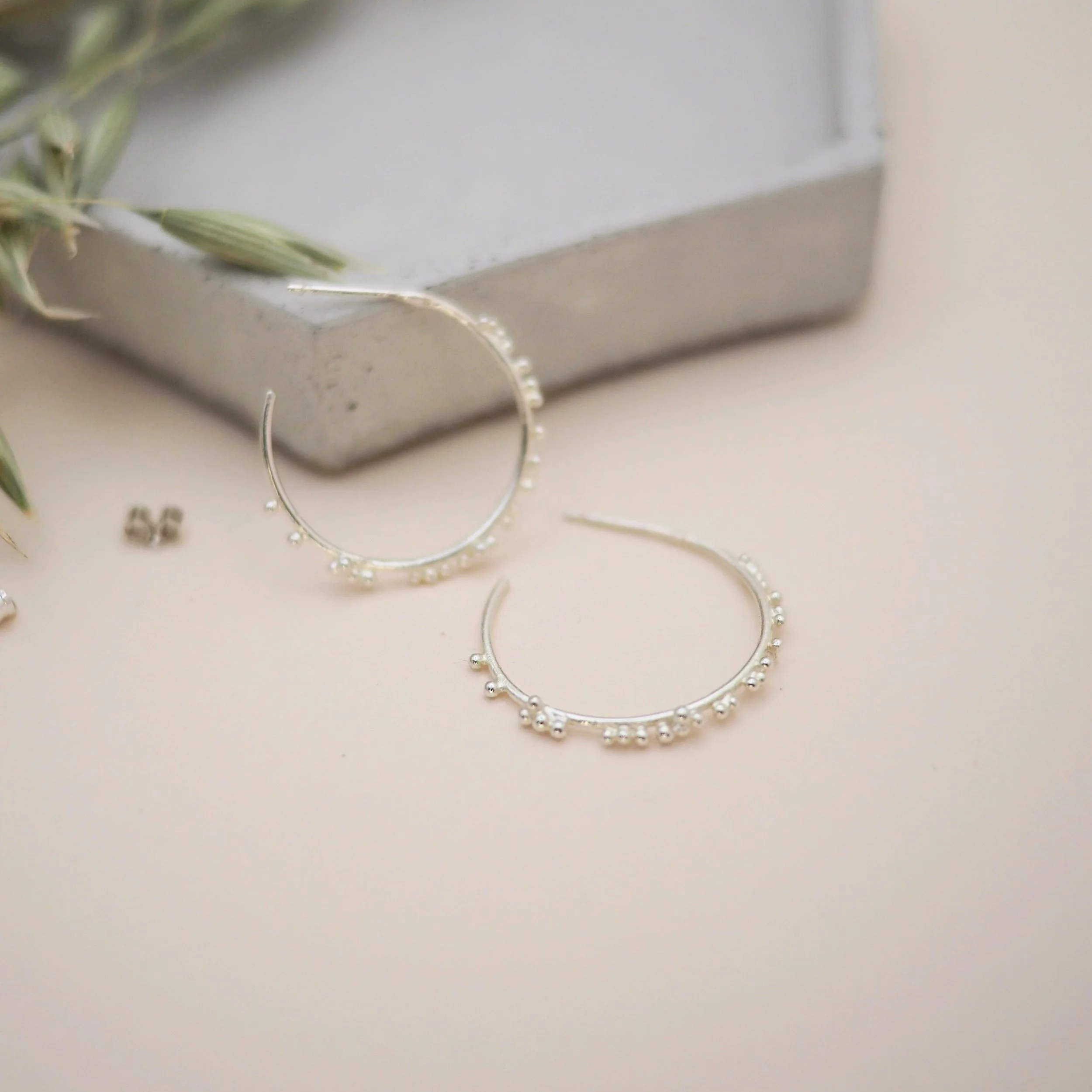 REcycled silver sol hoops