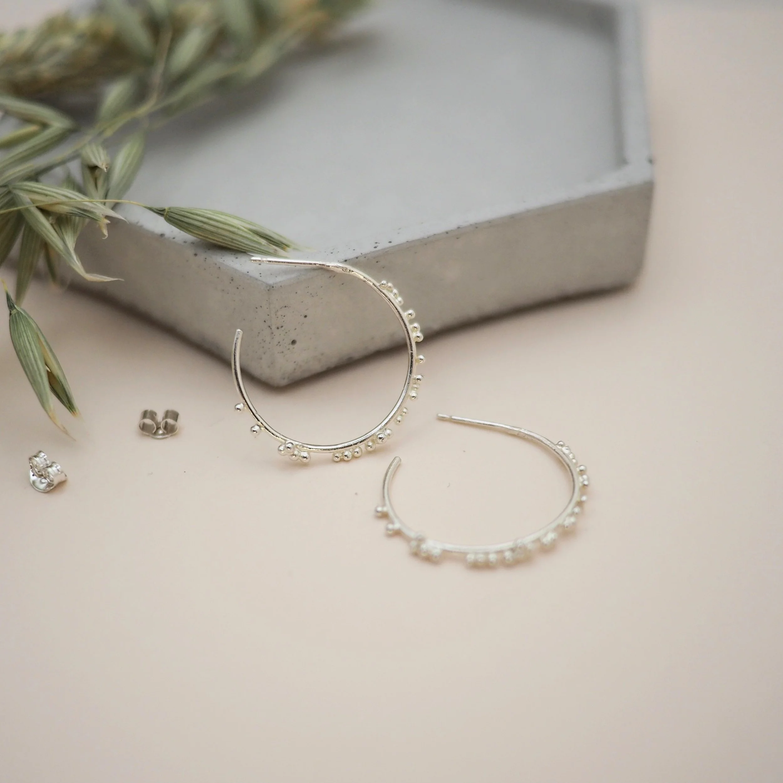 REcycled silver sol hoops