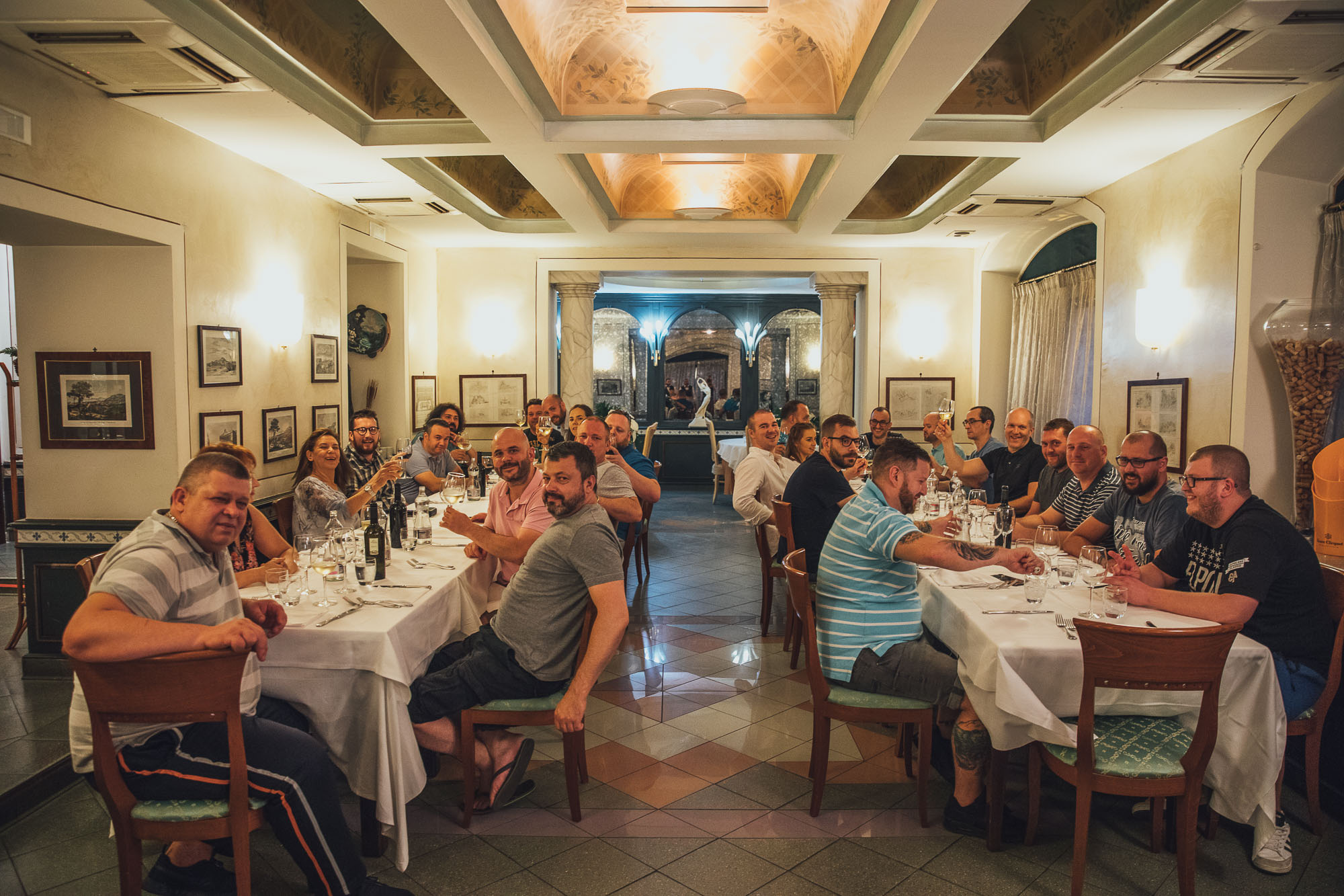 Oakman Inns Head Chefs enjoying dinner at Mimì all Ferrovia, Naples