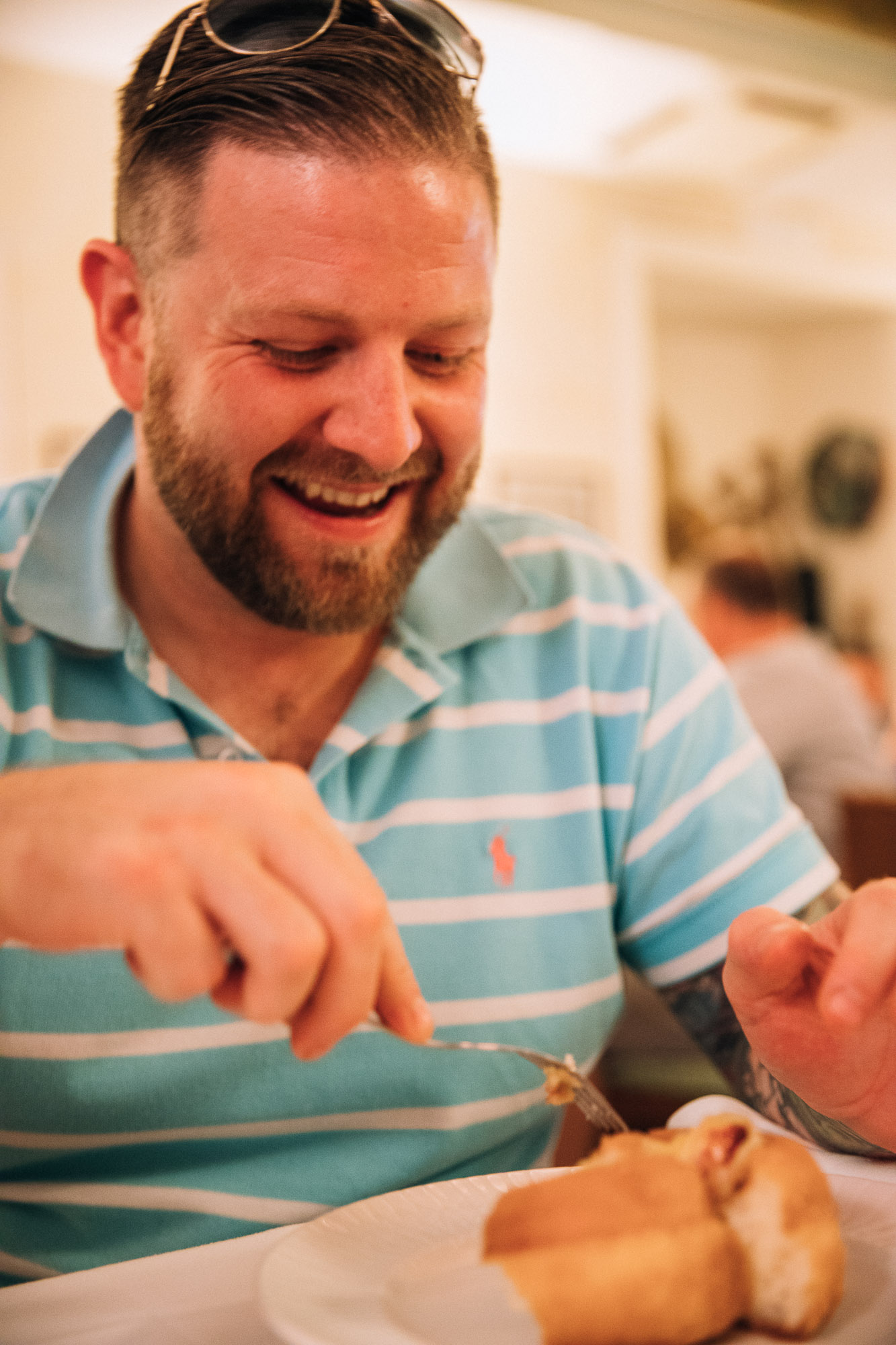 Royal Foresters Head Chef Lee McMullen at Mimì all Ferrovia, Naples