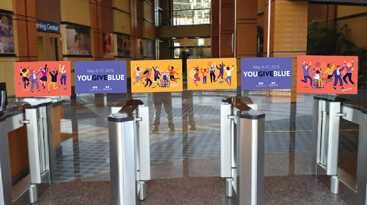 Mockup of entrance gate posters