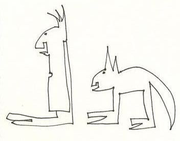"Writer and song" drawing by JoAnne Spies