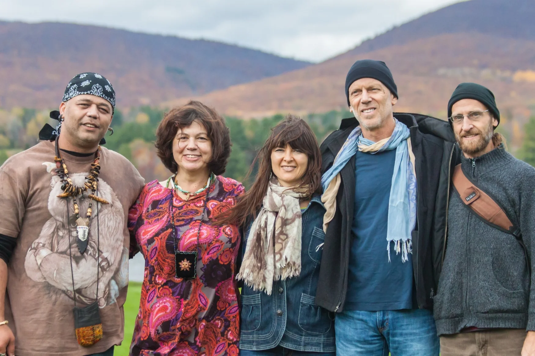 After recording "Survivor Tree" at Thomas Island with Shaun LaFramboise l to right: Shawn Stevens, JoAnne Spies, Jennifer Reis, Michael Reis, Henry Hornung