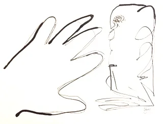"hand and man"