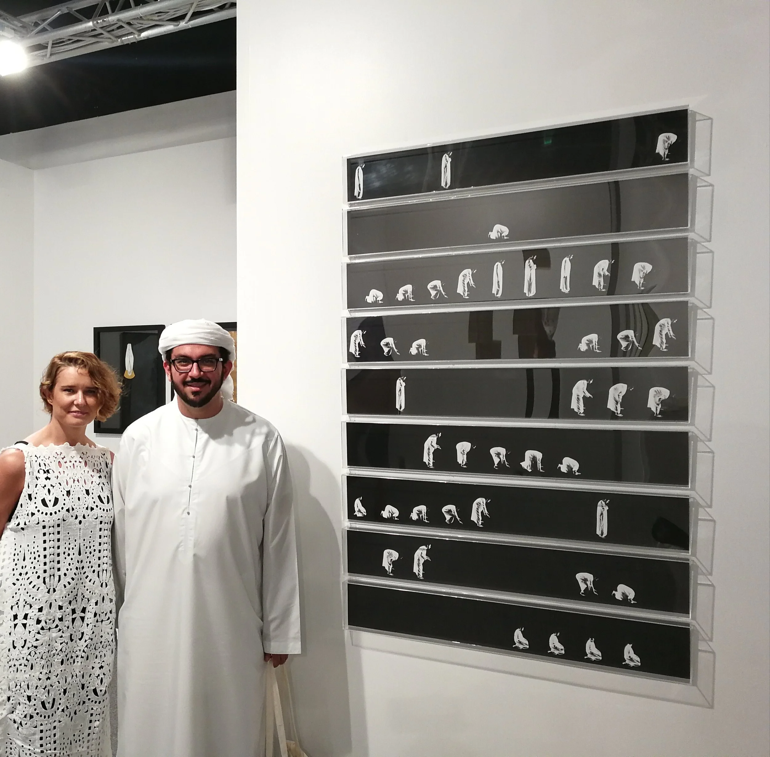 With artist Ammar Al Attar