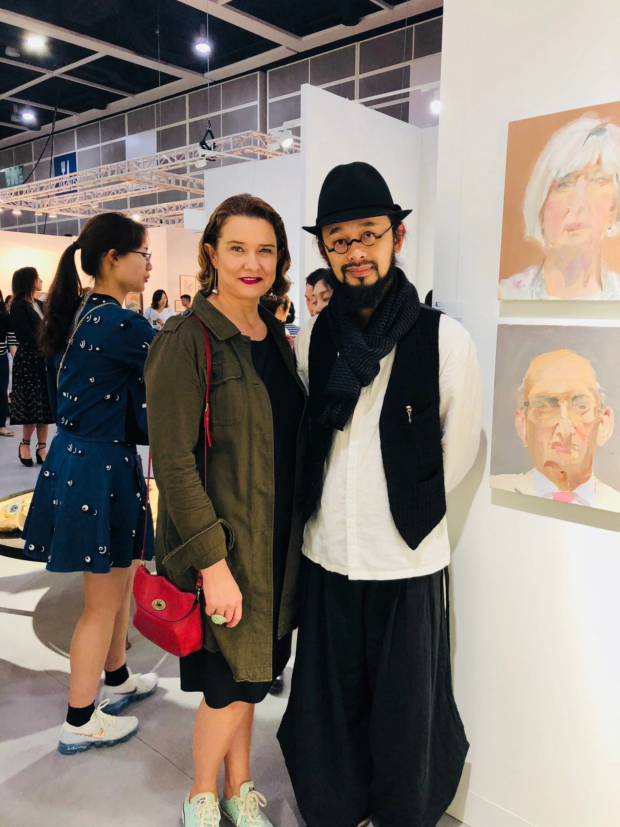 With artist Tong Yanrunan in Hong Kong