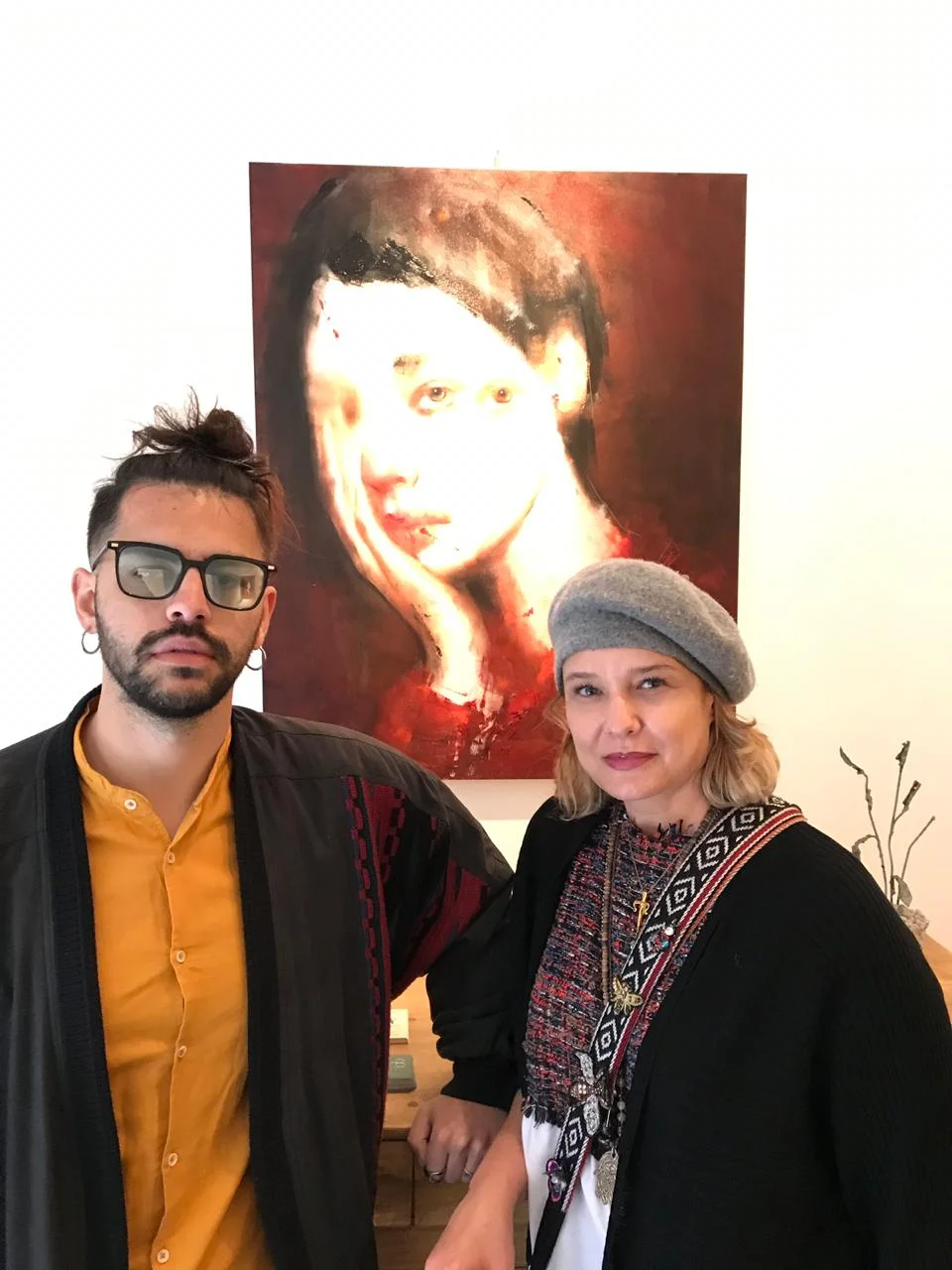 With artist Giuliano Macca