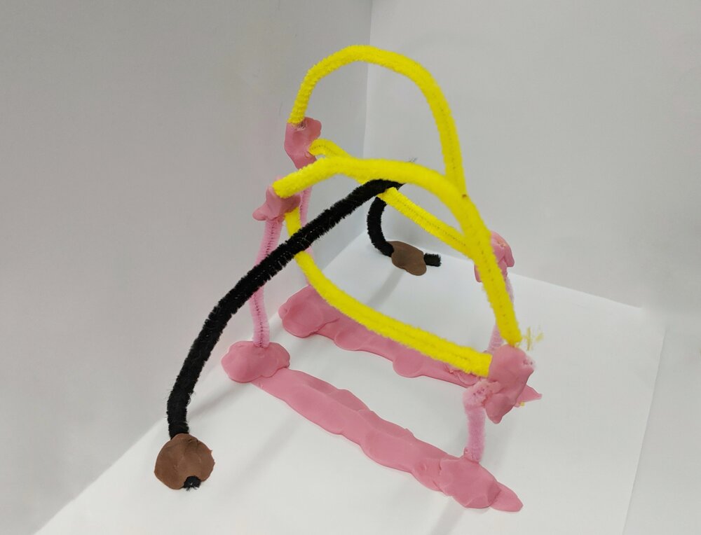 Kid's model of cupcake bike rack design