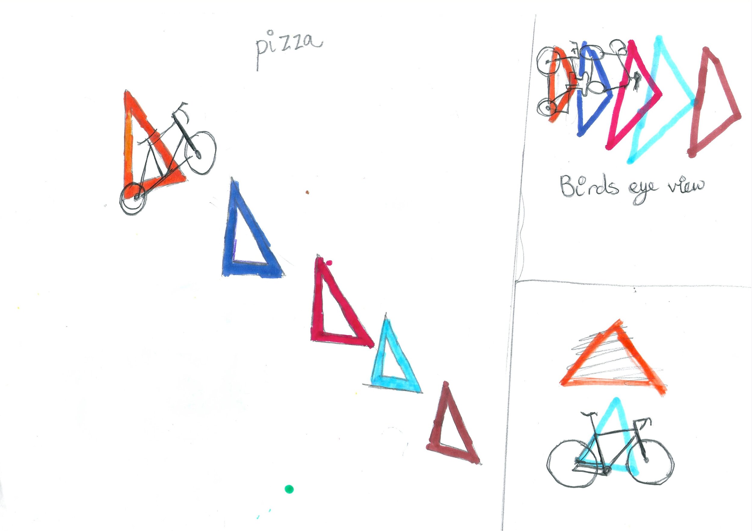 kid's pizza bike rack design