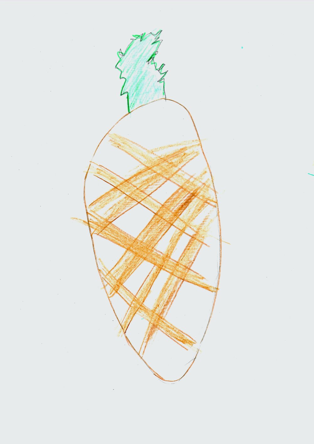 Pineapple bike rack design sketch by pupil at Blackness Primary School