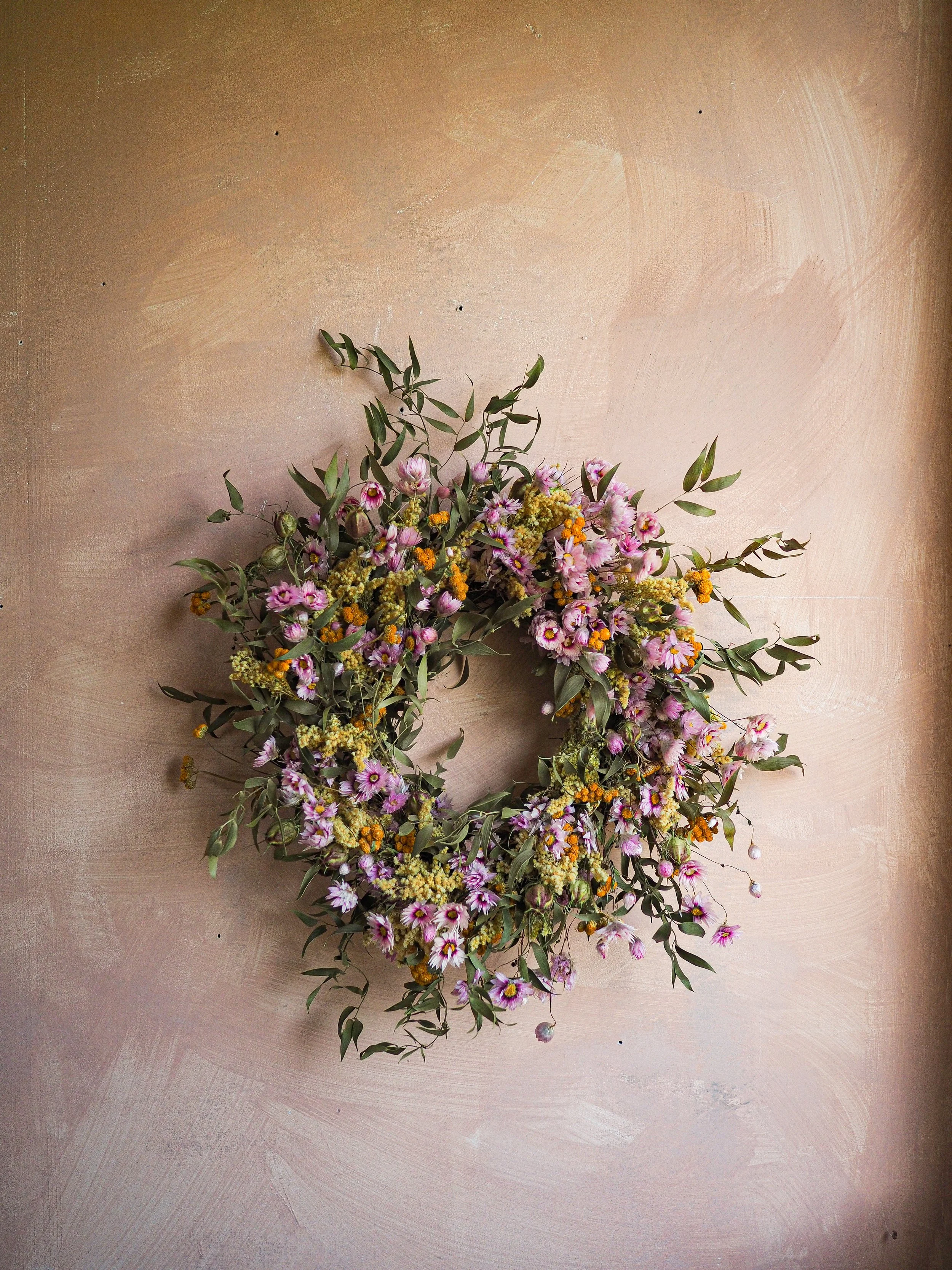 Full moon Dried Flower Wreath