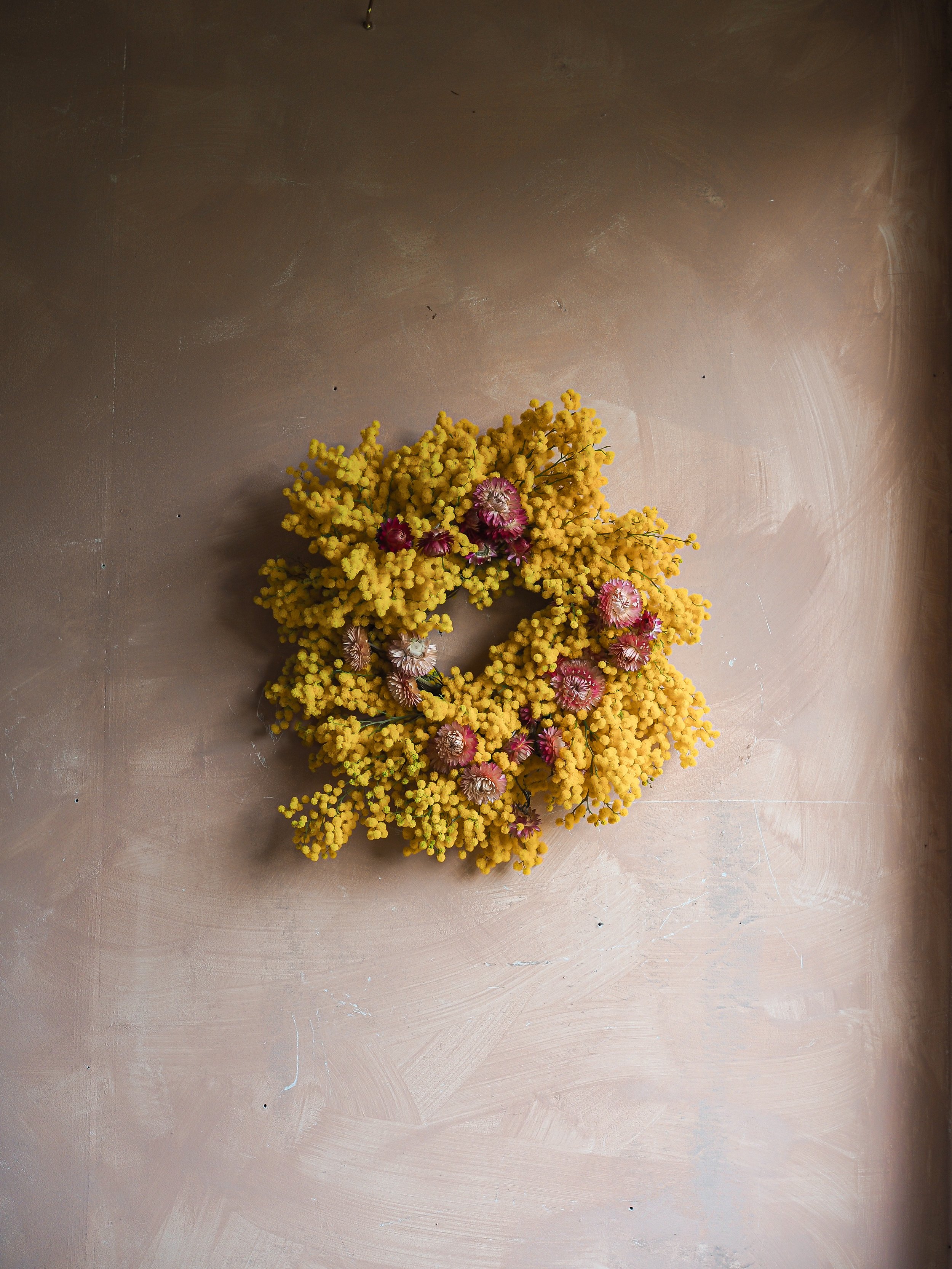 Pink Soda Mimosa Wreath