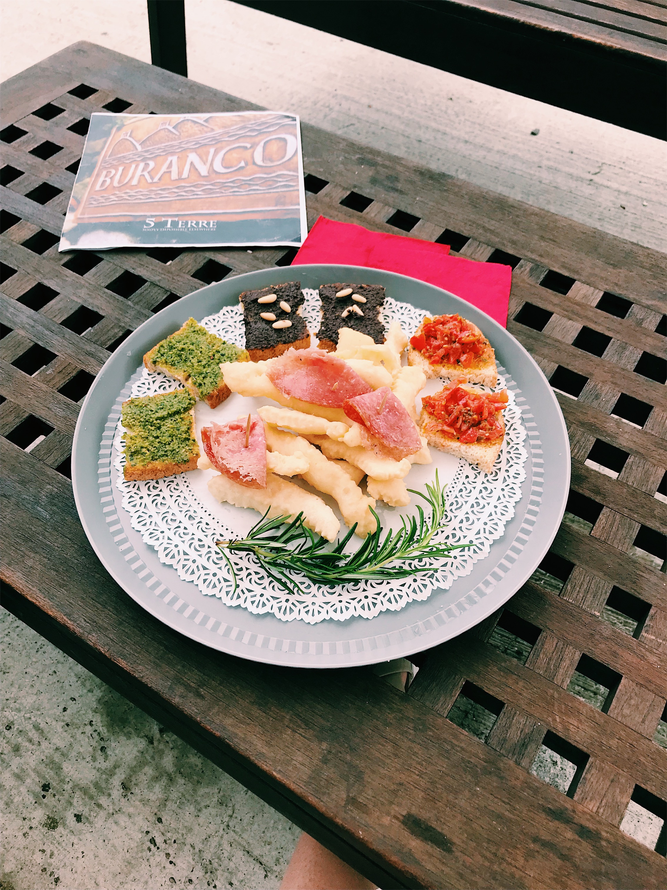 Our homemade snack plate at Buranco