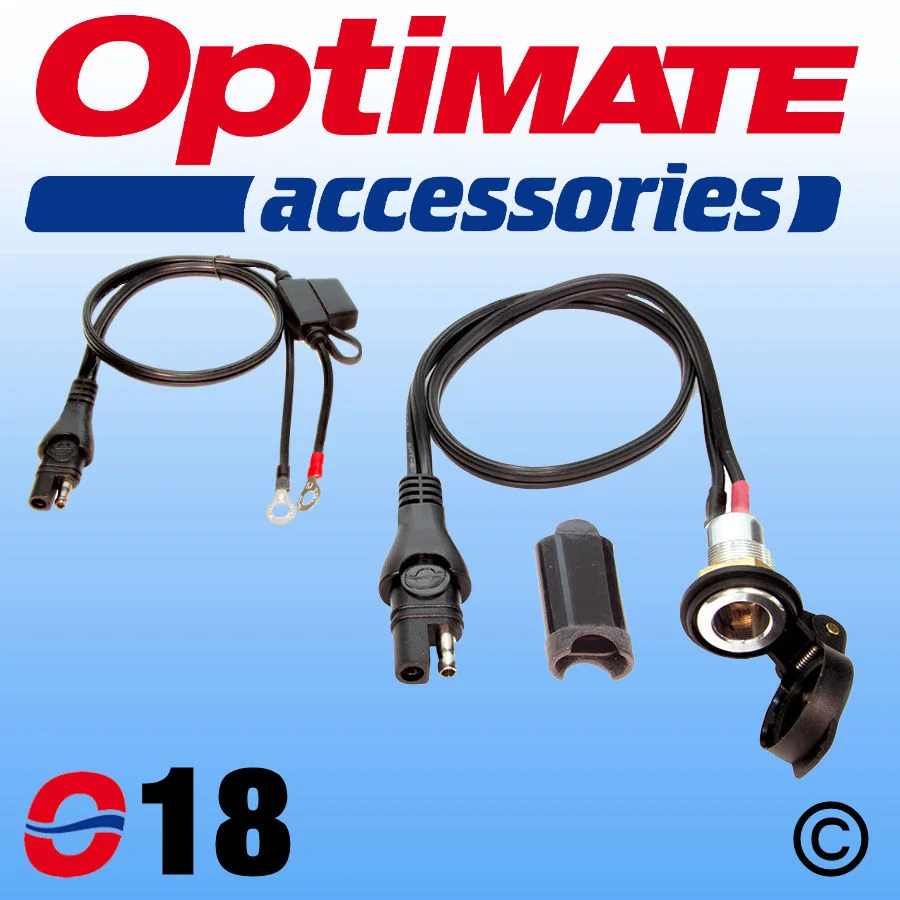 O18, O-18, OptiMate SAE DIN Battery Panel Socket Lead