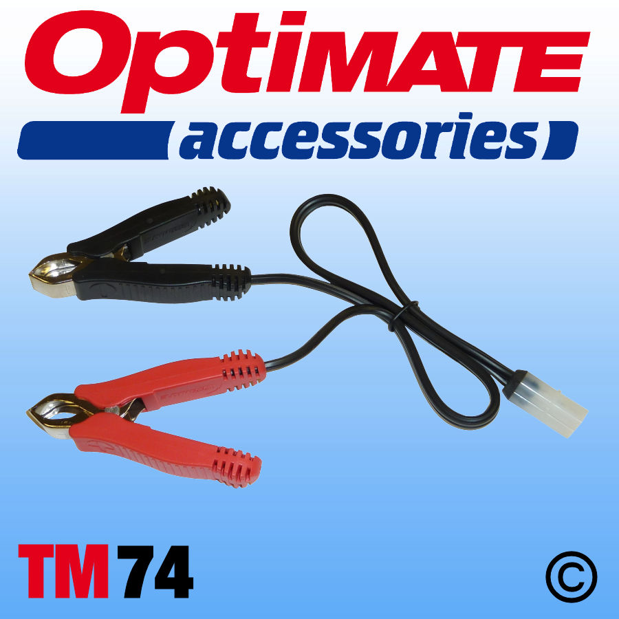 TM74, OptiMate TM, KET, Clamp Battery Connection Lead for Motorcycle, Car