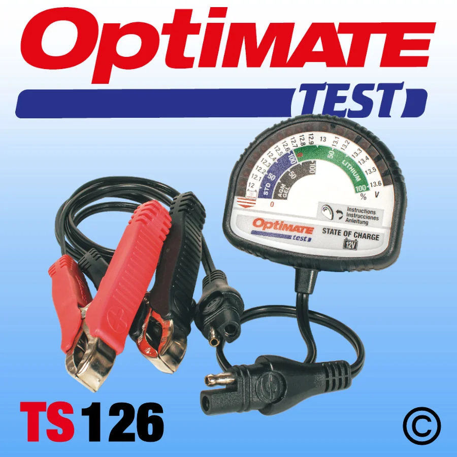 TS126, TS-126, TS127, OptiMate Test Battery Tester for Motorcycle, Powersport