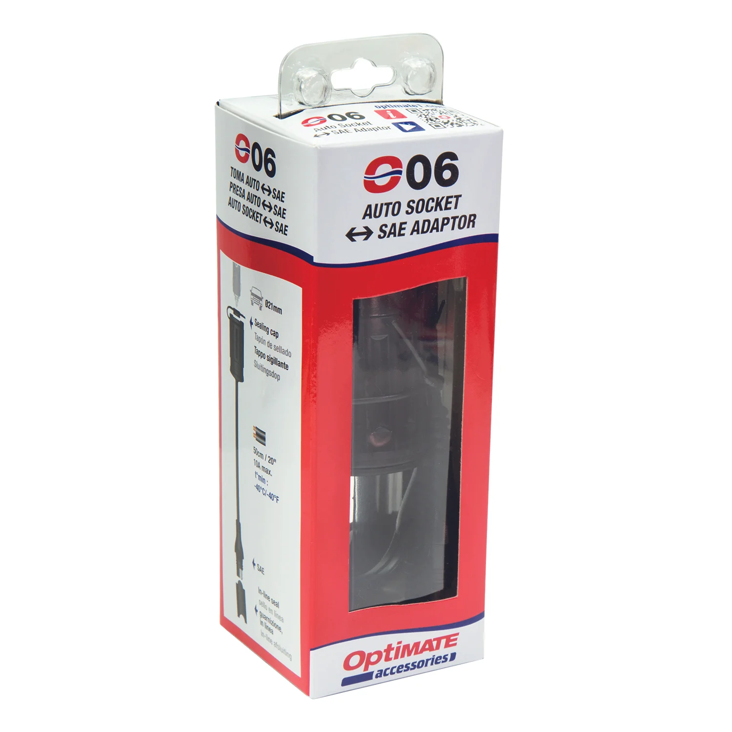 O6, O-06, O-6, SAE76, OptiMate SAE Cigarette Lighter Socket Battery Lead Accessory, Weatherproof, for Motorcycle
