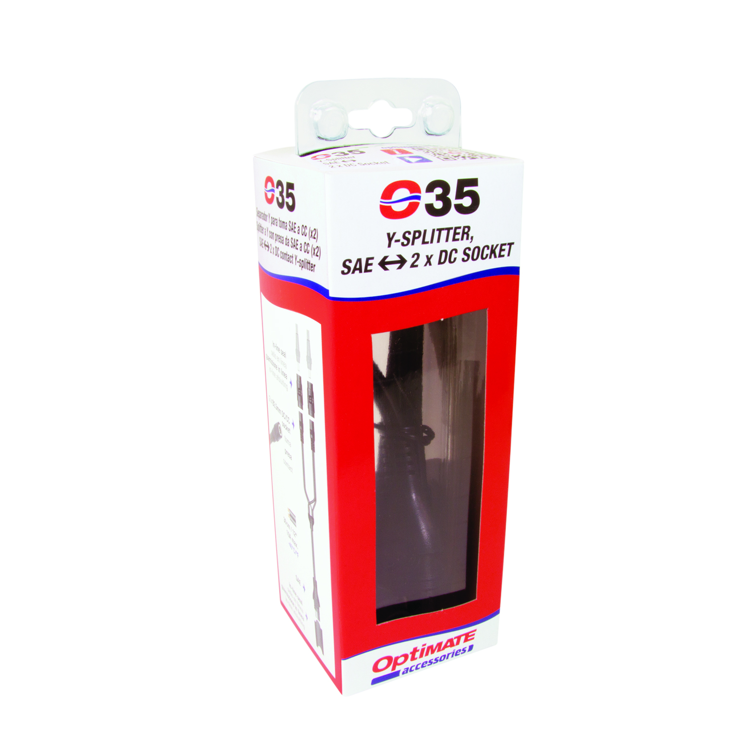 UK Supplier & Warranty NEW 035 OptiMate Y-Splitter Lead SAE to 2 x DC Sockets 