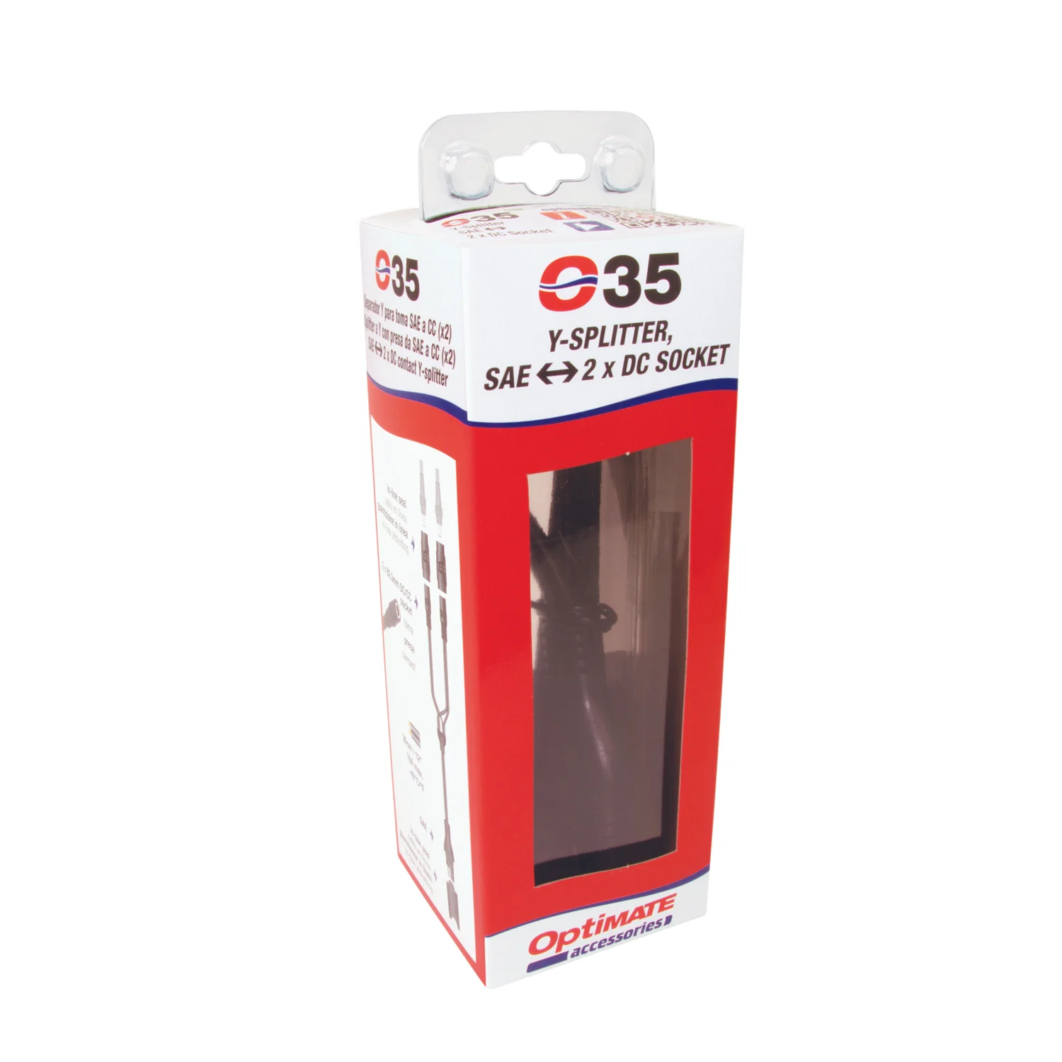 O35, O-35, OptiMate SAE DC Y Splitter Weatherproof Lead, 2 into 1,