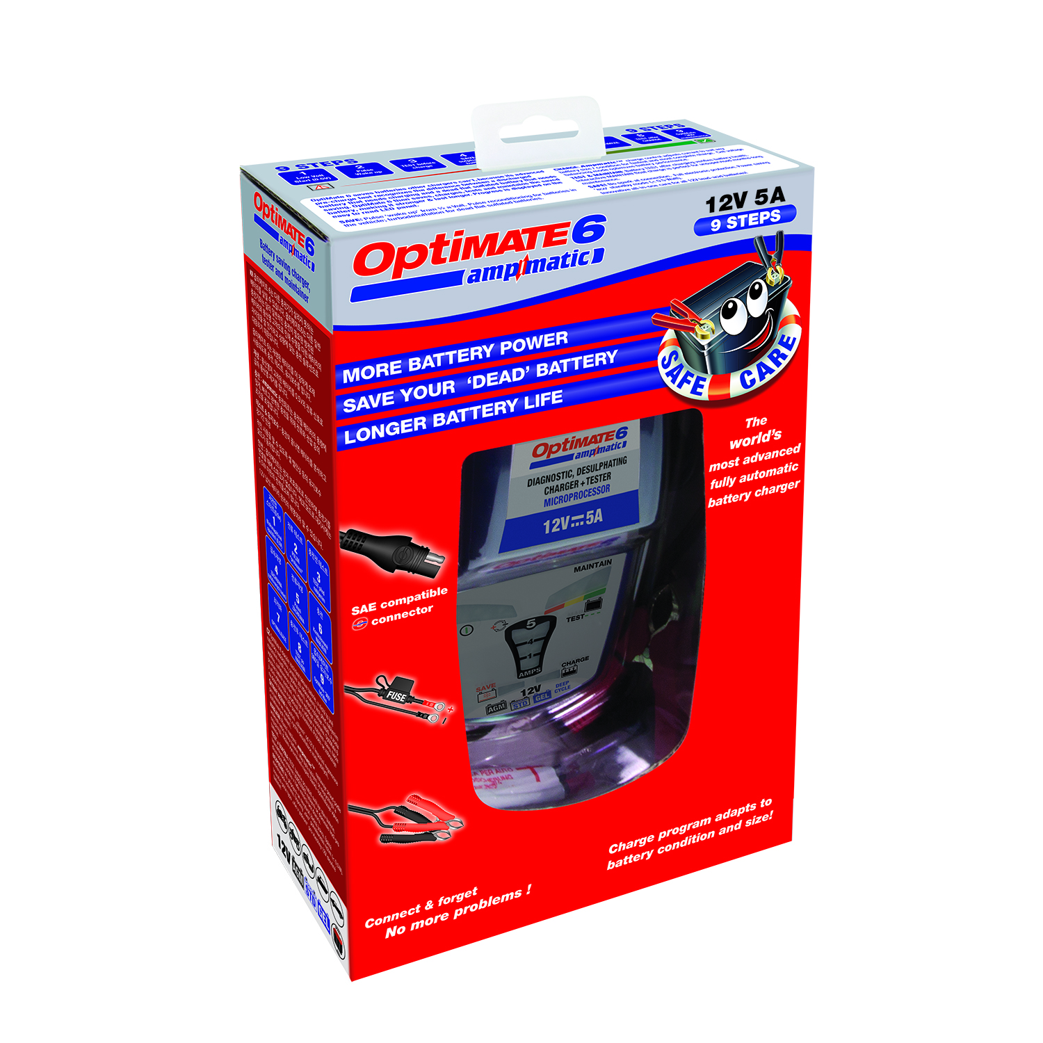 OptiMate 6 AmpMatic 12V Motorcycle Car Smart Automatic Battery Charger Optimiser 