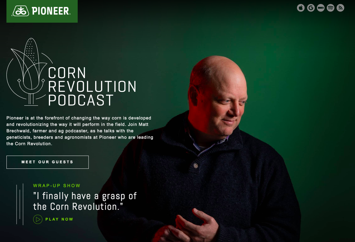 Corn Revolution Extensive growth and development research by Pioneer over the last couple years has evolved into the Corn Revolution. The most comprehensive corn germplasm library has produced the best performing hybrids in the indus