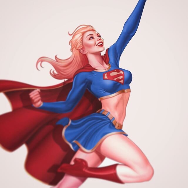 Almost there with Supergirl... More teases next week💪🦸&zwj;♀️ #WIP #Supergirl #bottleneckgallery #dccomics #hopegirl