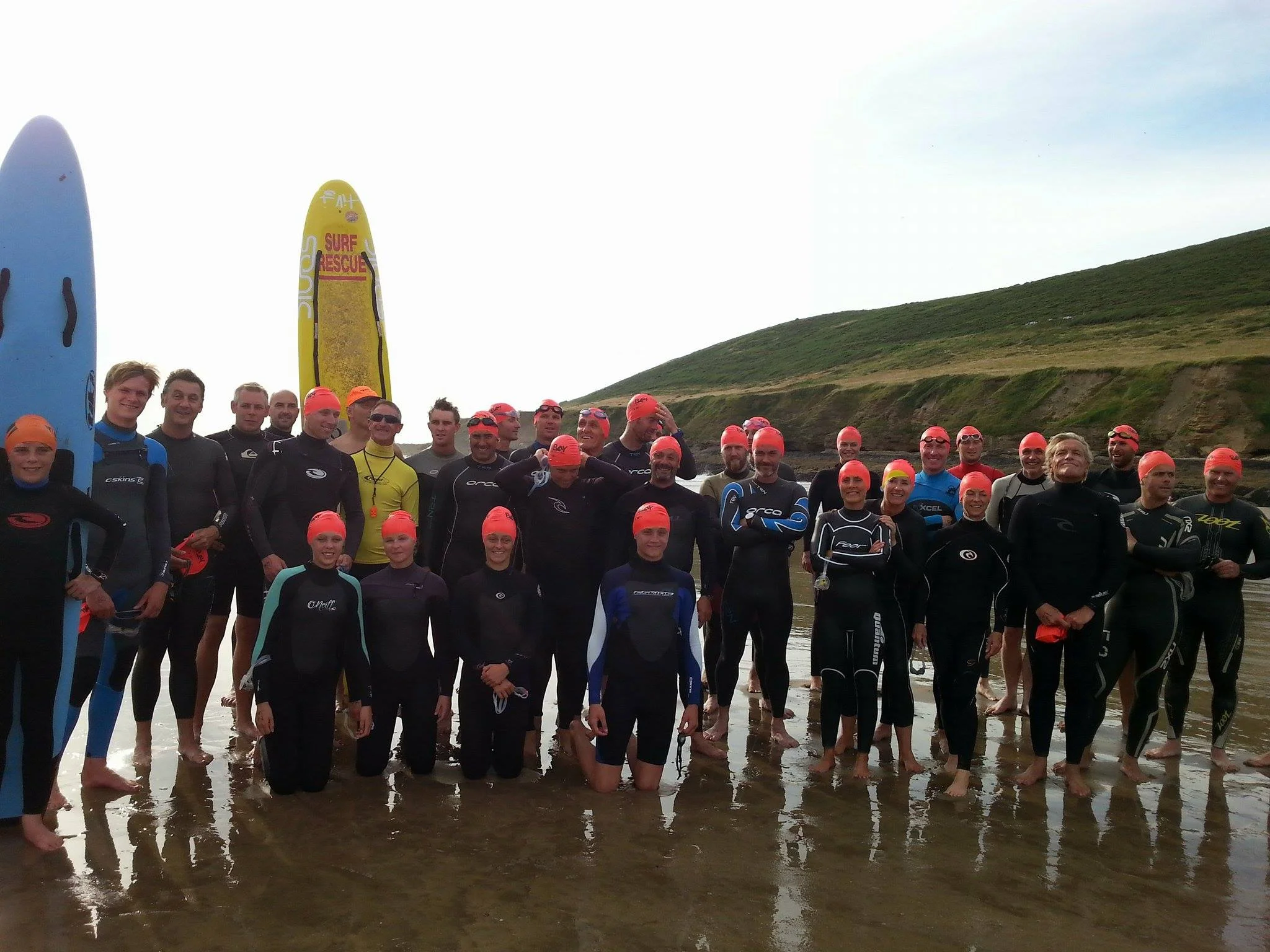 Our annual Bay to Bay swim from Saunton to Croyde