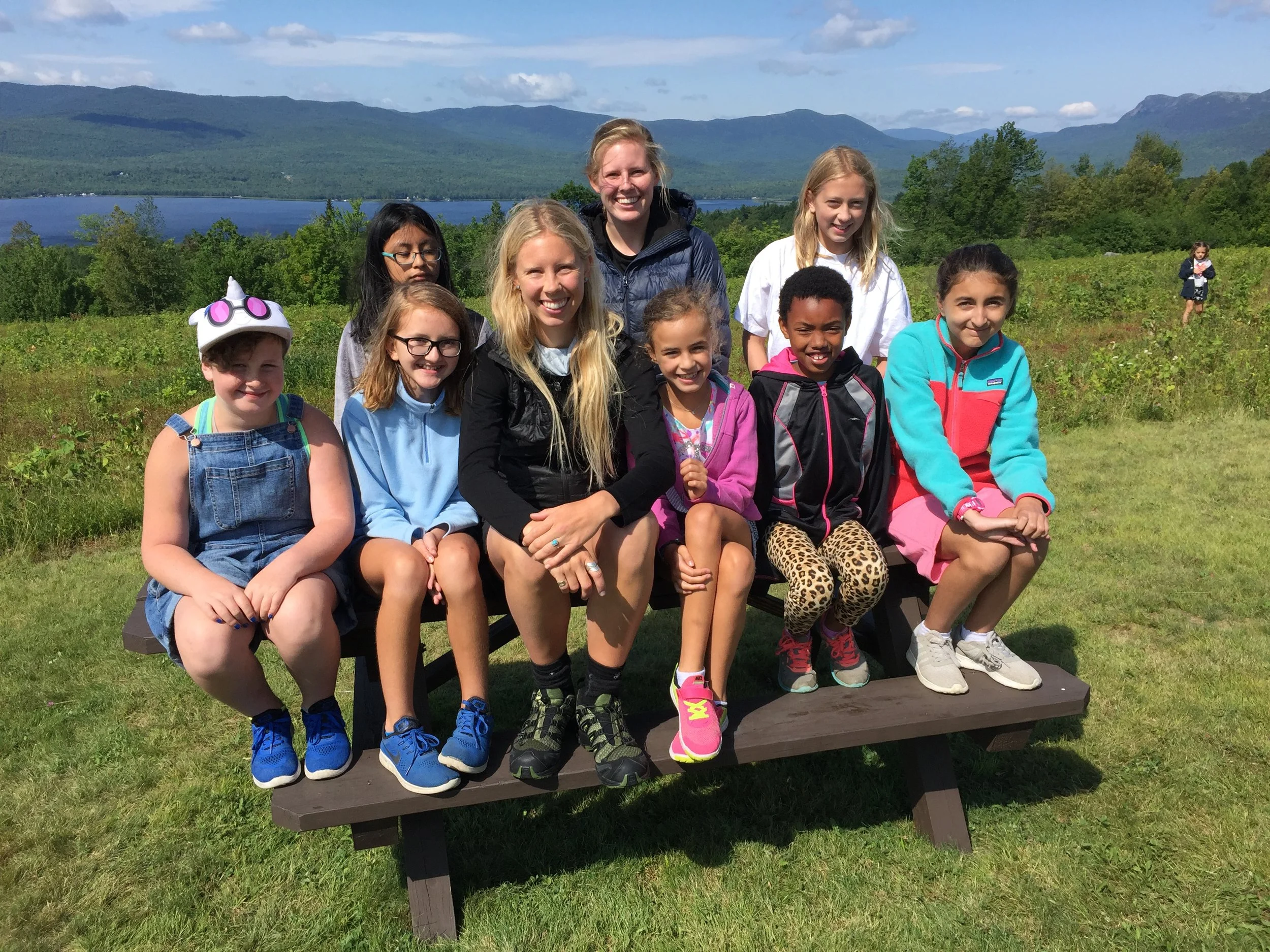 At the lookout after picking wild blueberries